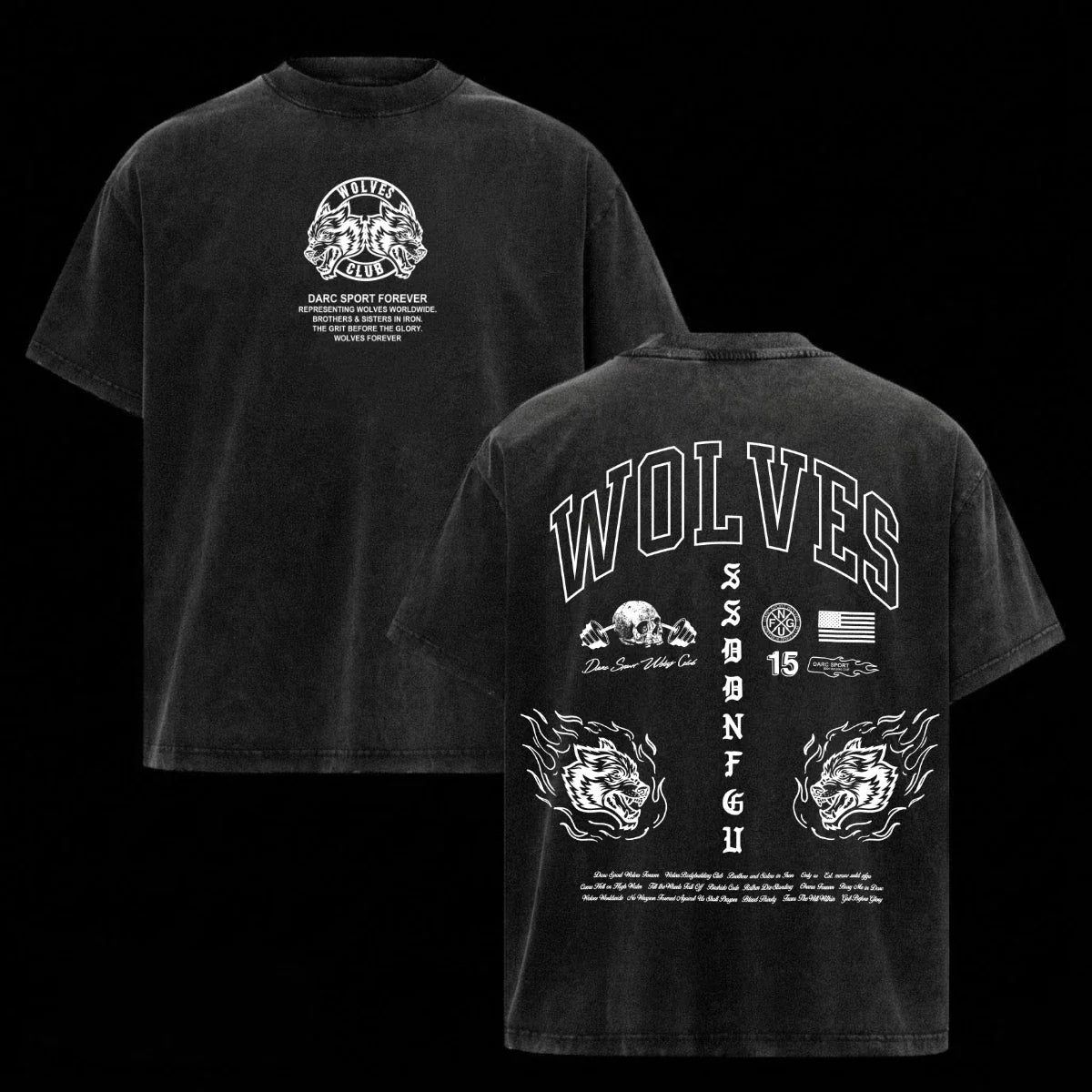 Darc Sport Wolves Forever Gym T-Shirt Bodybuilding Vintage Men's Top Graphic Tee Unisex T-shirt, Sweatshirt, Hoodie, Long Sleeve Tee - T-Shirt, Sweatshirt, Hoodie
