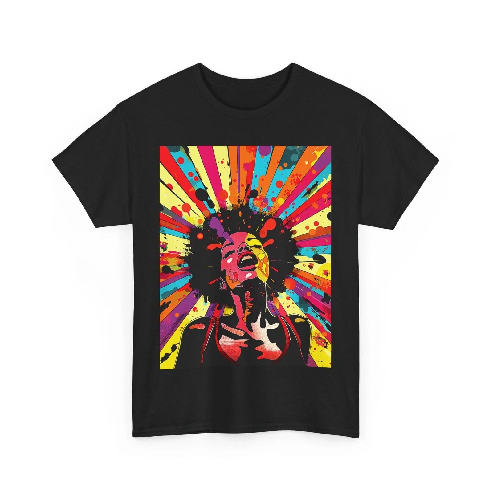 RETRO FEMALE AFRO BLACK POPART EXOTIC TEE TSHIRT SHIRT GIFT MEN WOMEN VINTAGE 70 Unisex T-shirt, Sweatshirt, Hoodie, Long Sleeve Tee - T-Shirt, Sweatshirt, Hoodie