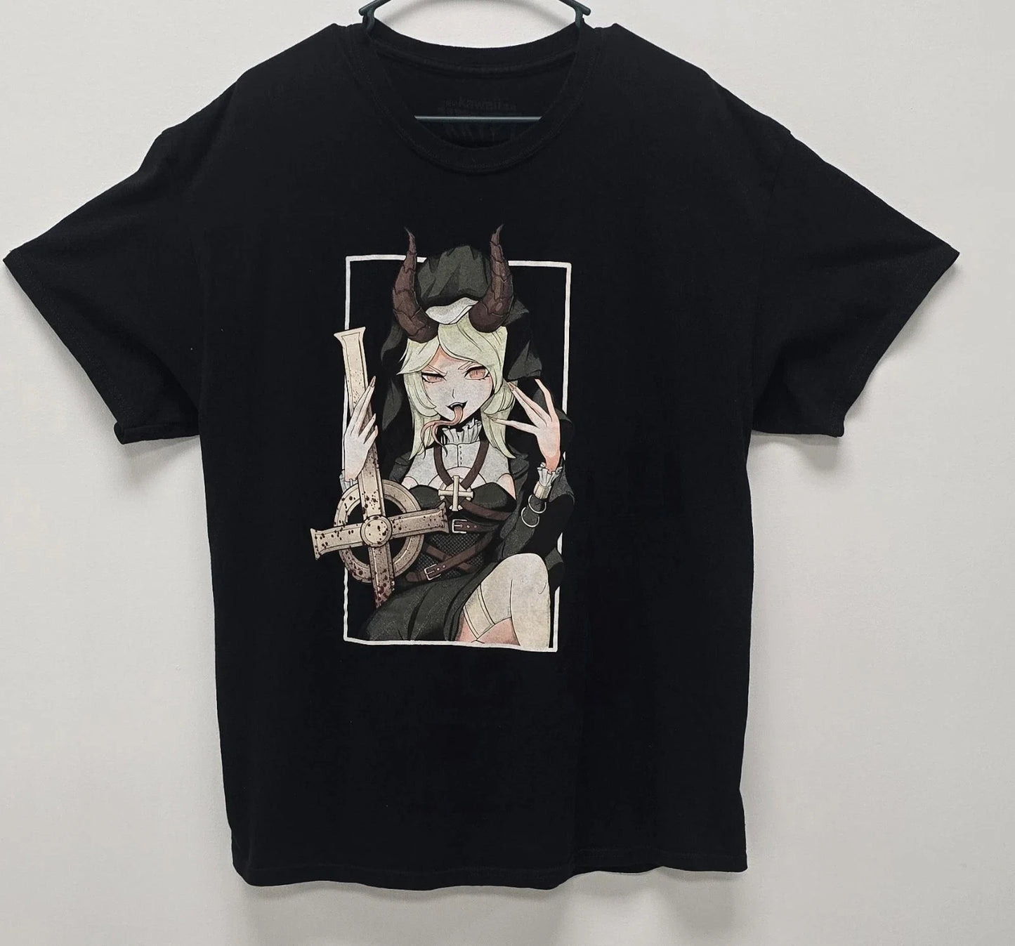 Kawaii Crypt Demon Girl Tee  Size XL  Black  Gothic Anime Aesthetic Shirt Unisex T-shirt, Sweatshirt, Hoodie, Long Sleeve Tee - T-Shirt, Sweatshirt, Hoodie