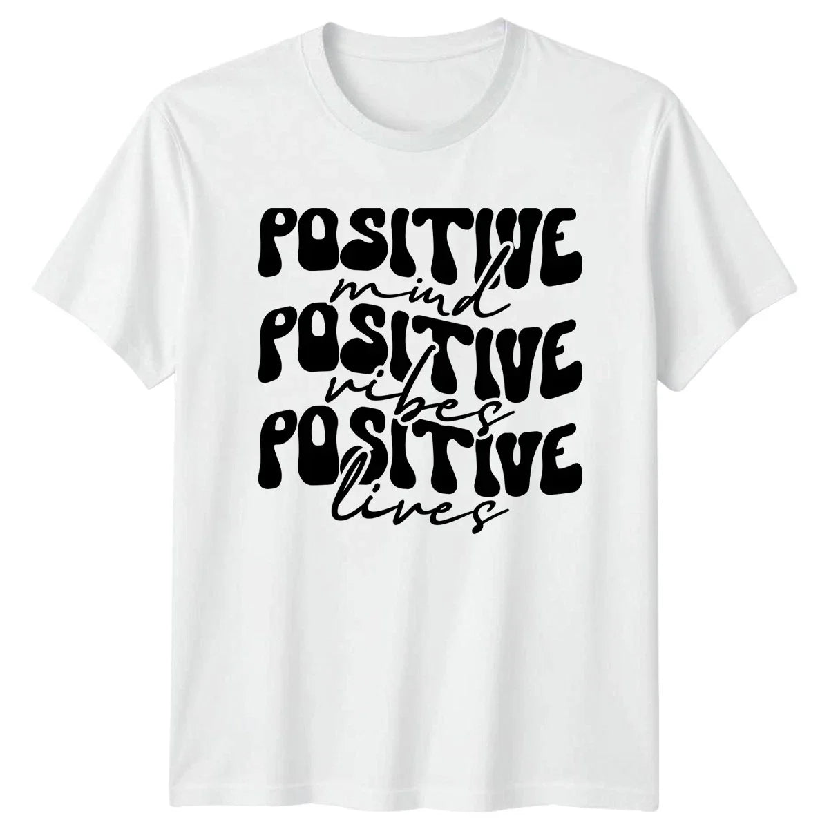 Positive Mind Vibes Lives T-Shirt Affirmations Motivational Birthday Gift Unisex T-shirt, Sweatshirt, Hoodie, Long Sleeve Tee - T-Shirt, Sweatshirt, Hoodie