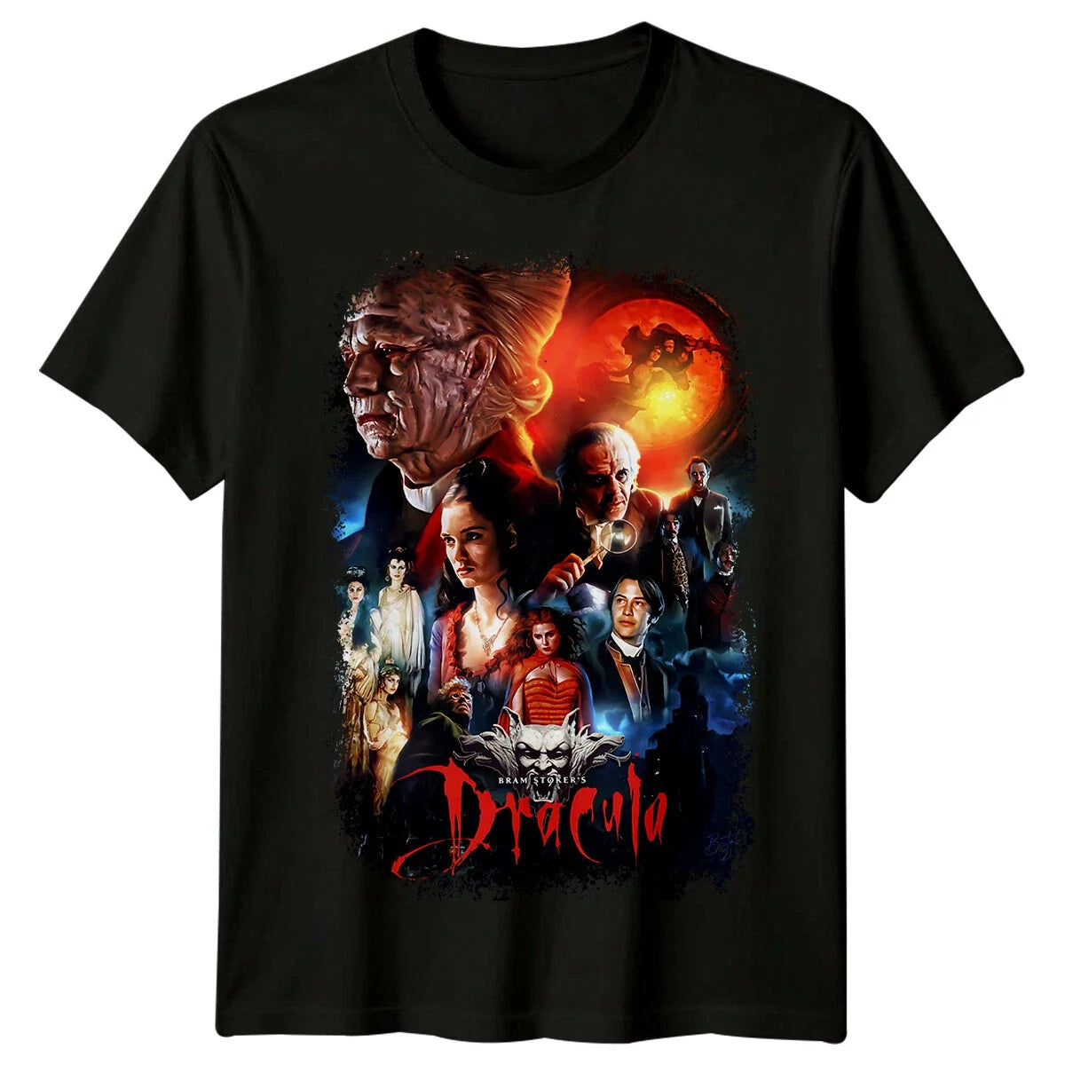 Bram Stoker's Dracula (1992) Movie Poster Inspired T-Shirt Retro 90s Tee Unisex T-shirt, Sweatshirt, Hoodie, Long Sleeve Tee - T-Shirt, Sweatshirt, Hoodie