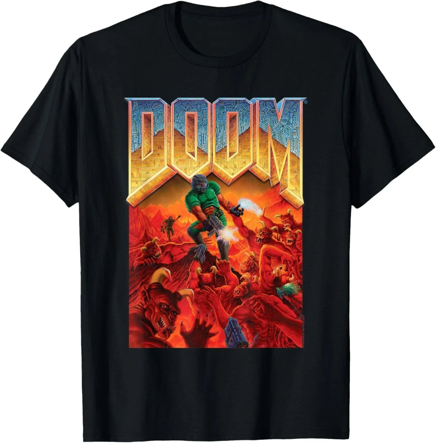 Doom 1993 Full Color Cover Art Retro Video Game T-Shirt Unisex T-shirt, Sweatshirt, Hoodie, Long Sleeve Tee - T-Shirt, Sweatshirt, Hoodie