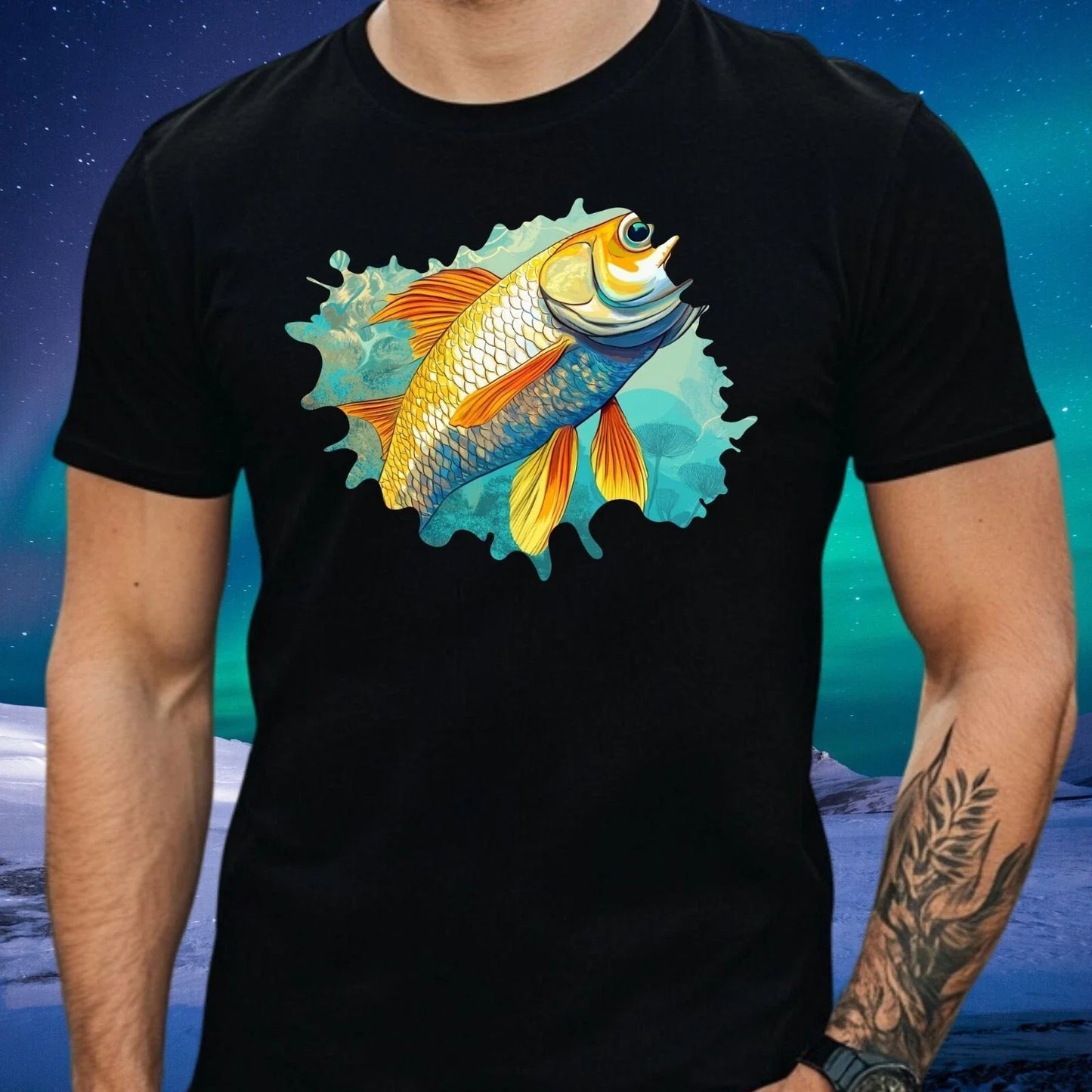 Mens Gadus Morhua Fish Motif Cotton T-Shirt Size XS to 5XL Unisex T-shirt, Sweatshirt, Hoodie, Long Sleeve Tee - T-Shirt, Sweatshirt, Hoodie