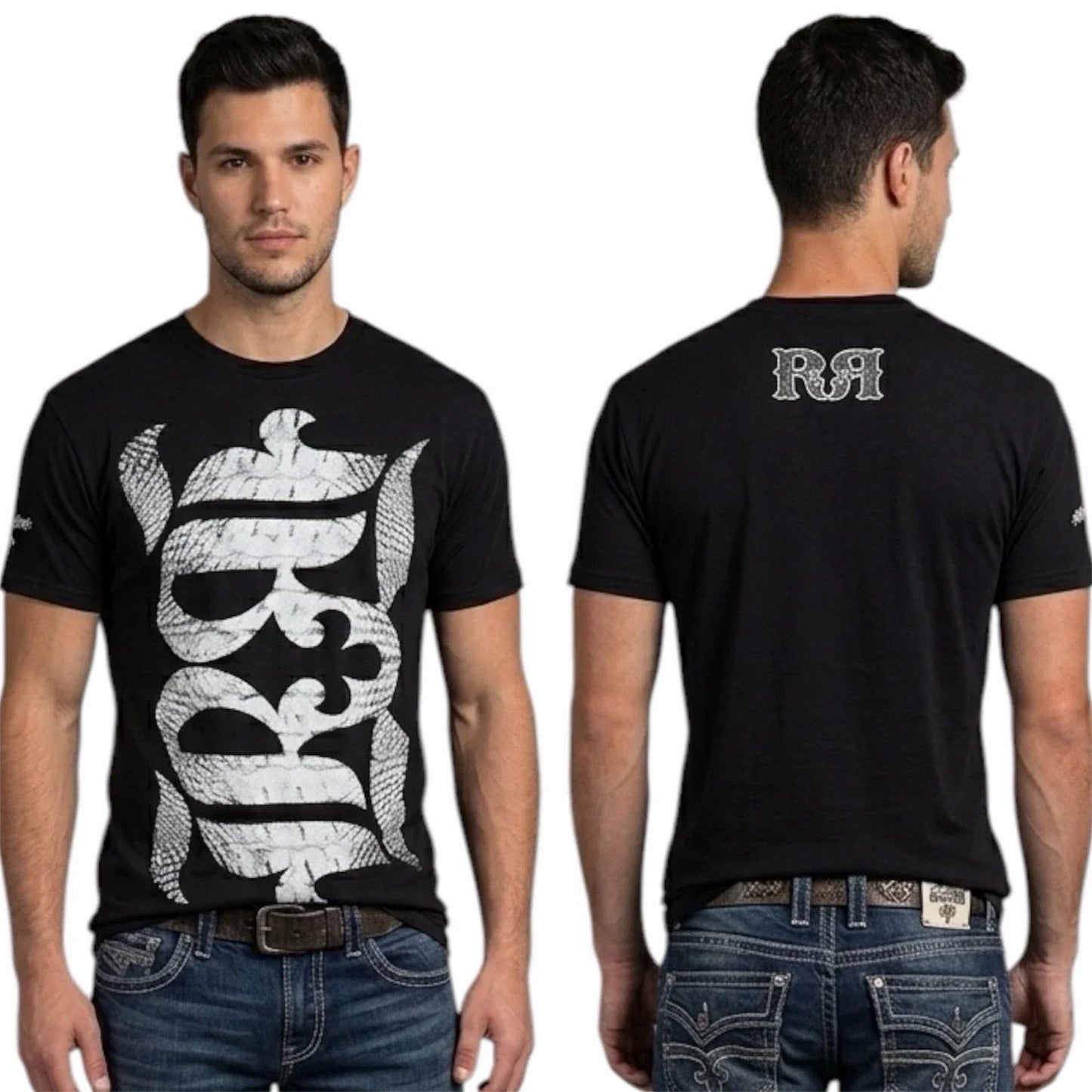 ROCK REVIVAL JEANS Black LAFLIN Regular Fit Short Sleeve Graphic T-shirt NWT Unisex T-shirt, Sweatshirt, Hoodie, Long Sleeve Tee - T-Shirt, Sweatshirt, Hoodie
