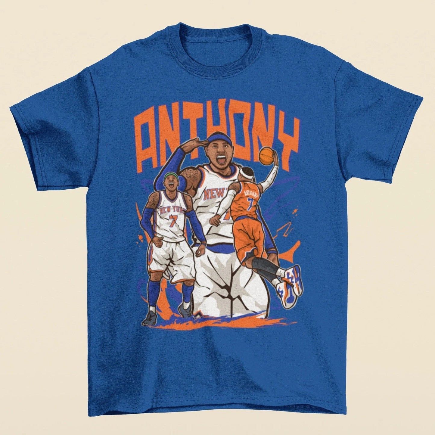 Carmelo Anthony Cartoon Style New York Basketball T-Shirt Unisex T-shirt, Sweatshirt, Hoodie, Long Sleeve Tee - T-Shirt, Sweatshirt, Hoodie