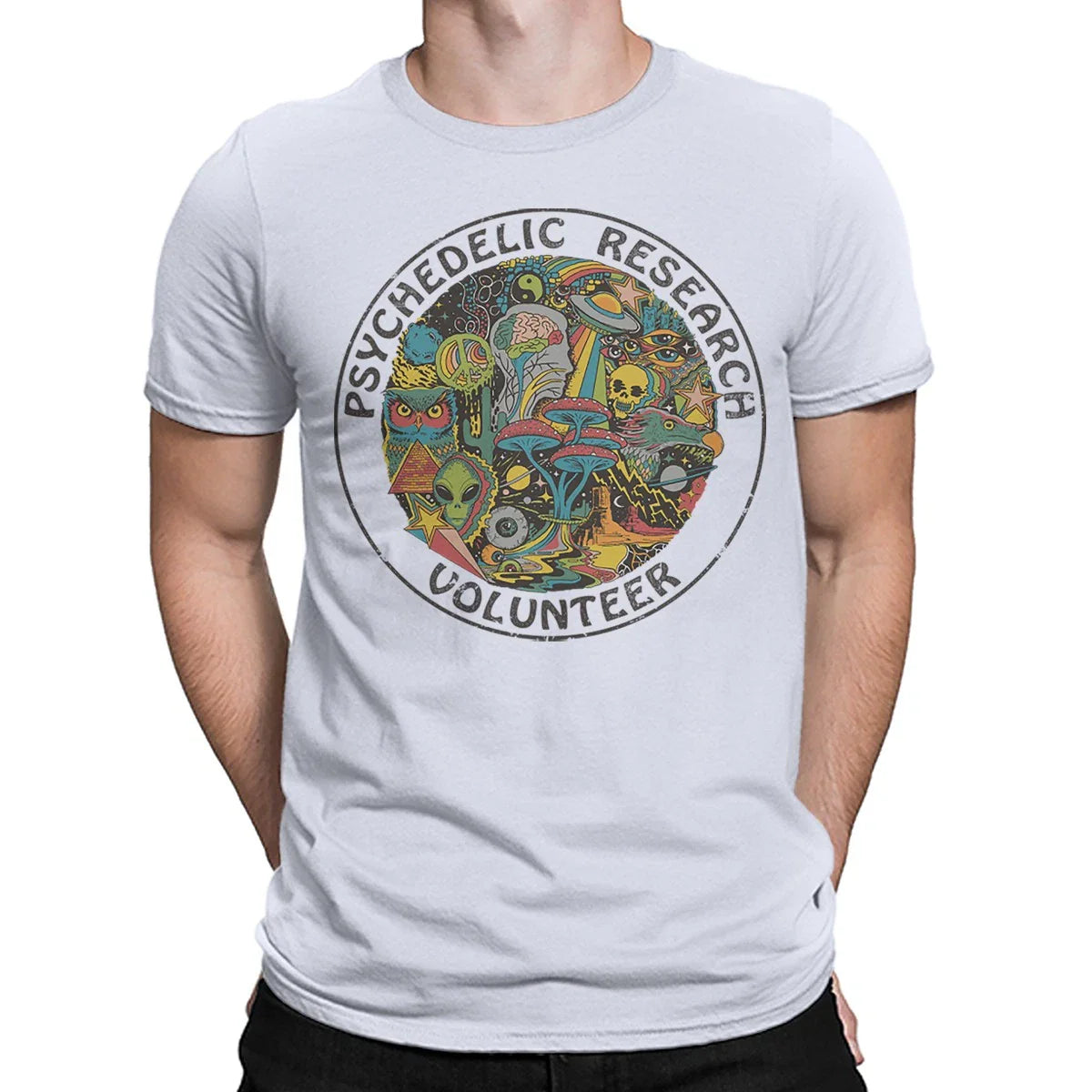 Psychedelic Research Volunteer Mens T shirts Unisex Tee Top Unisex T-shirt, Sweatshirt, Hoodie, Long Sleeve Tee - T-Shirt, Sweatshirt, Hoodie