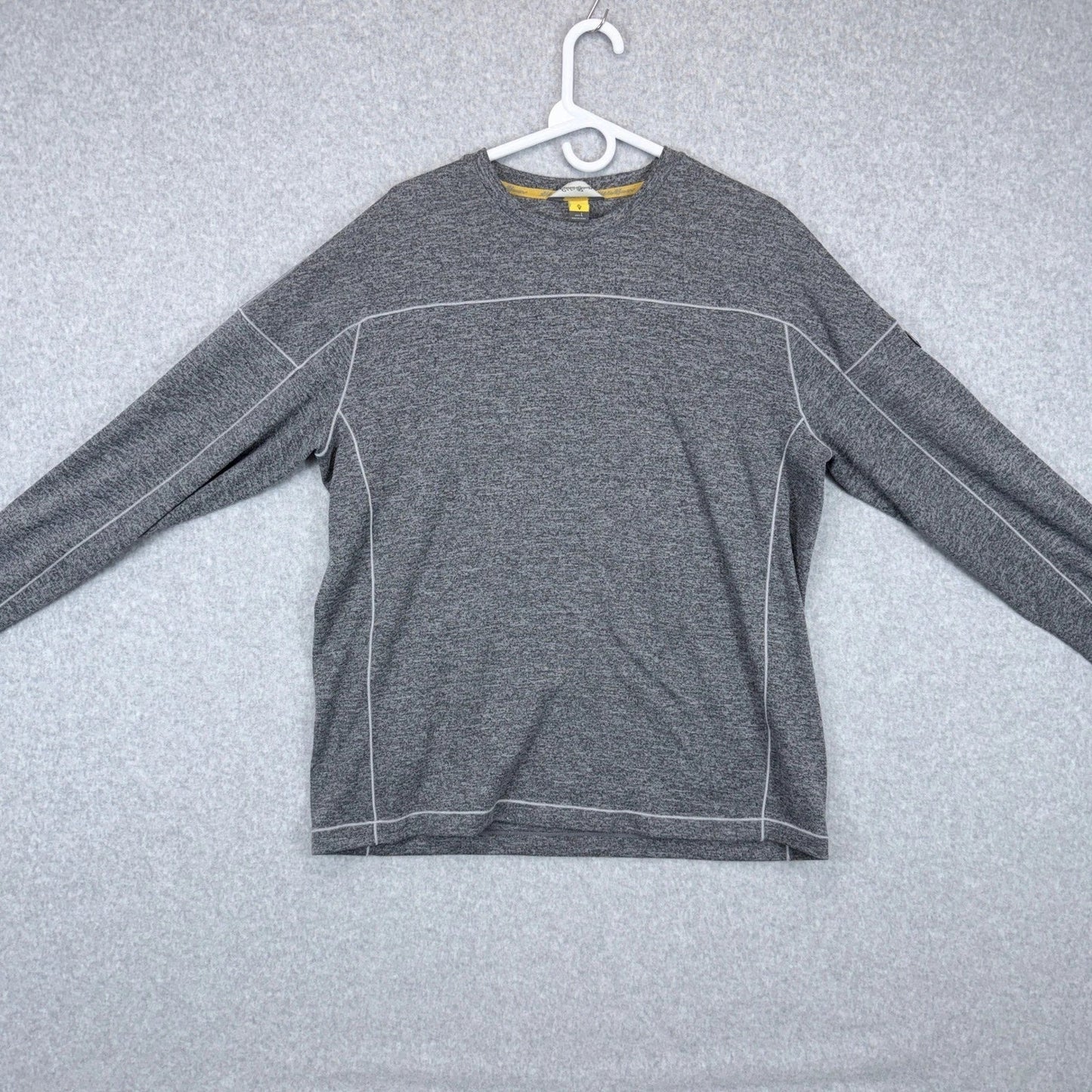 Eddie Bauer Long Sleeve Shirt Mens L Gray Gorpcore Outdoor Minimalist Athletic Unisex T-shirt, Sweatshirt, Hoodie, Long Sleeve Tee - T-Shirt, Sweatshirt, Hoodie