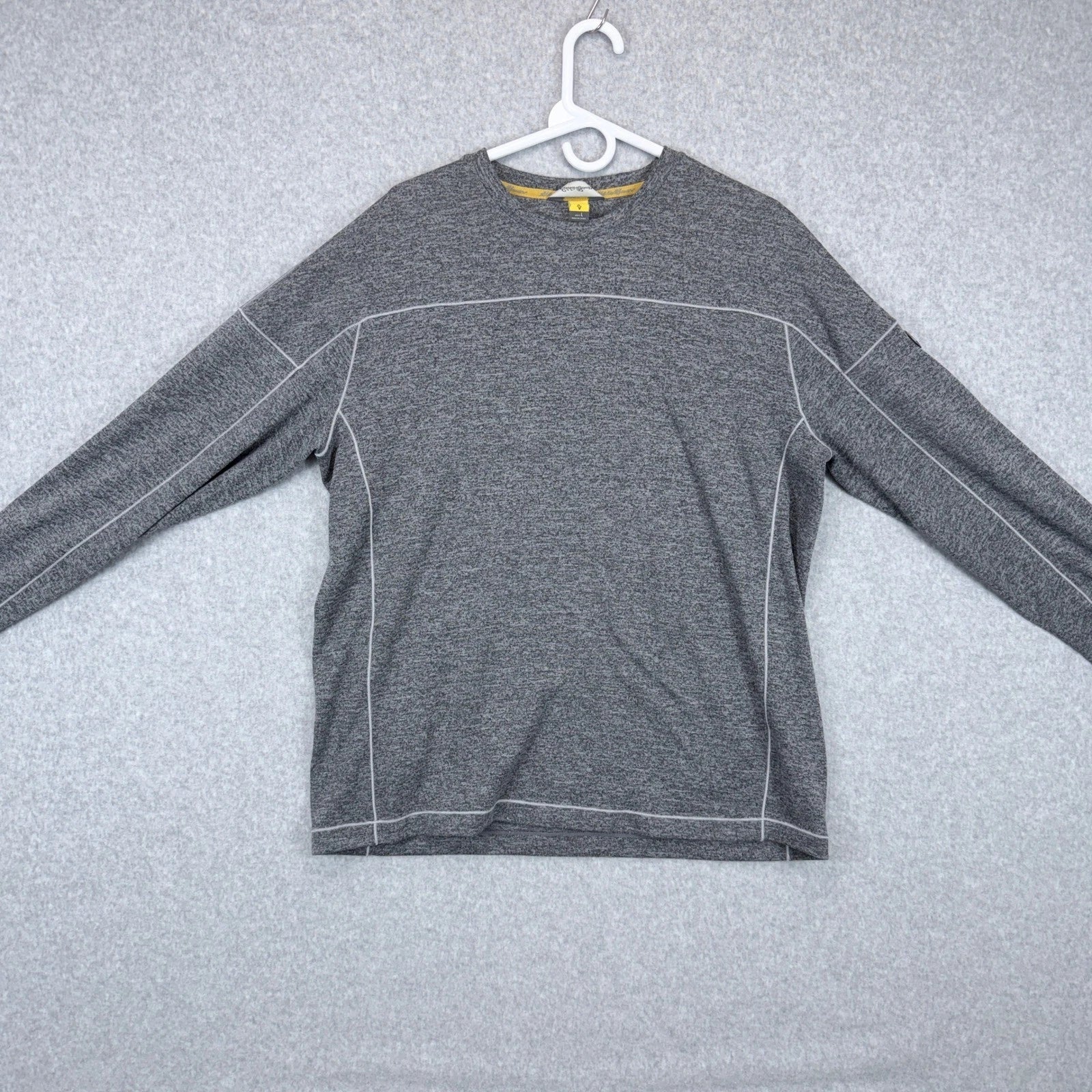 Eddie Bauer Long Sleeve Shirt Mens L Gray Gorpcore Outdoor Minimalist Athletic Unisex T-shirt, Sweatshirt, Hoodie, Long Sleeve Tee - T-Shirt, Sweatshirt, Hoodie