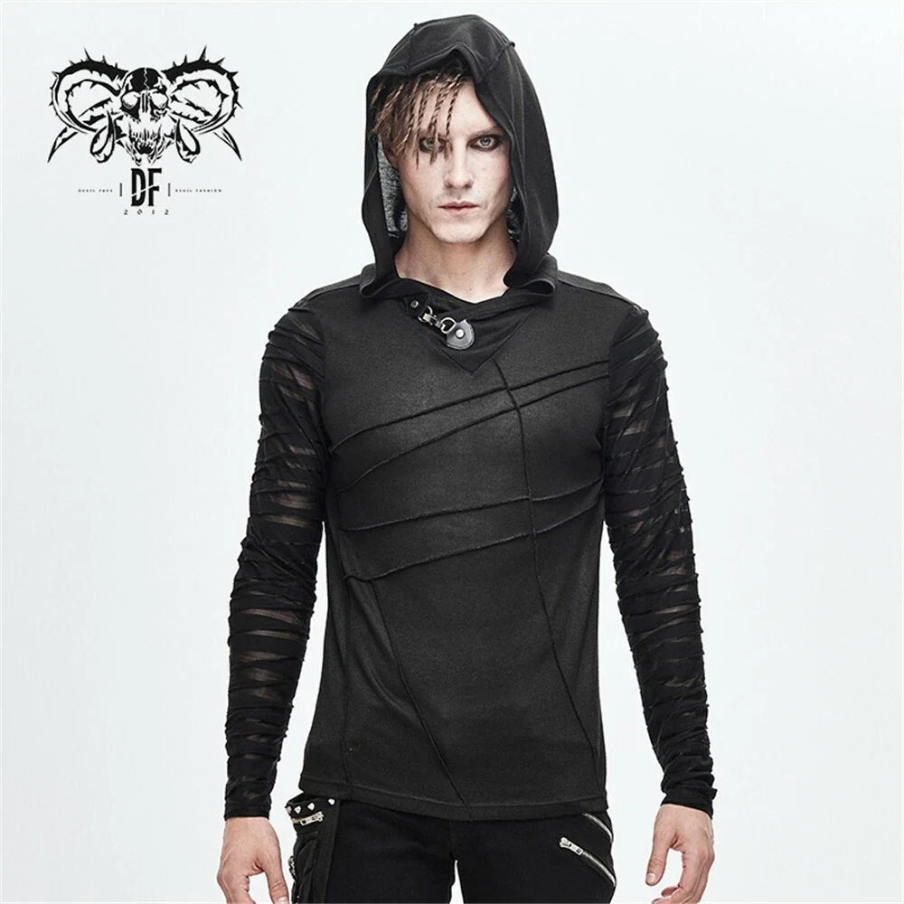 Devil Fashion Gothic Black Rock Tops Men Punk T-Shirt Long Sleeve Hoodie Tee Unisex T-shirt, Sweatshirt, Hoodie, Long Sleeve Tee - T-Shirt, Sweatshirt, Hoodie