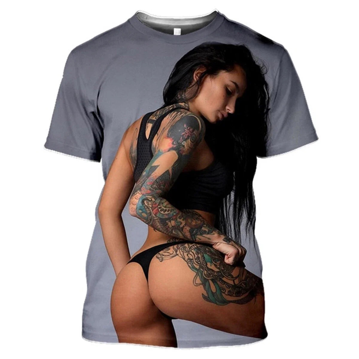 Bold Tattooed Beauty Tee: Unisex T-Shirt with Striking Tattoo REGULAR USA SIZING Unisex T-shirt, Sweatshirt, Hoodie, Long Sleeve Tee - T-Shirt, Sweatshirt, Hoodie