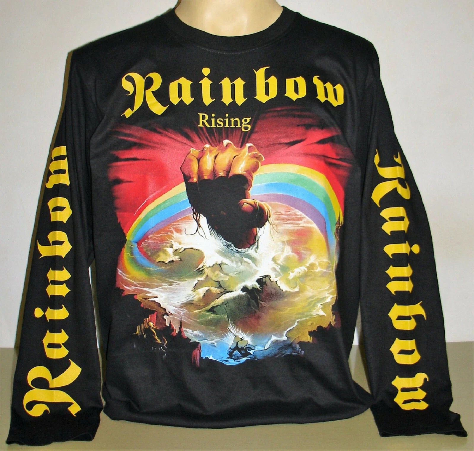 Rainbow Rising Long Sleeve T-Shirt Size M L XL 2XL 3XL Hard Rock Band XXL XXXL Unisex T-shirt, Sweatshirt, Hoodie, Long Sleeve Tee - T-Shirt, Sweatshirt, Hoodie