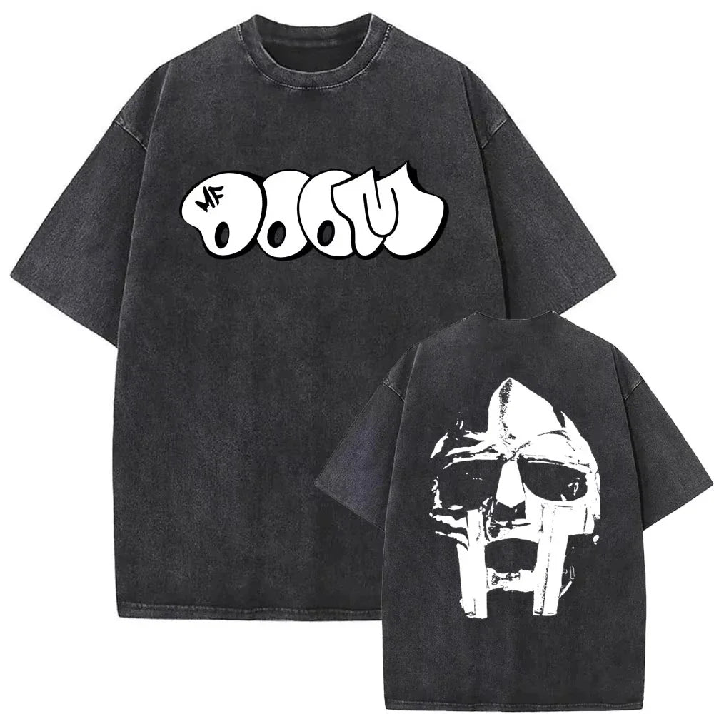 MF DOOM Washed Black Graphic T Shirt Hip Hop Rap Streetwear Unisex Tee Unisex T-shirt, Sweatshirt, Hoodie, Long Sleeve Tee - T-Shirt, Sweatshirt, Hoodie
