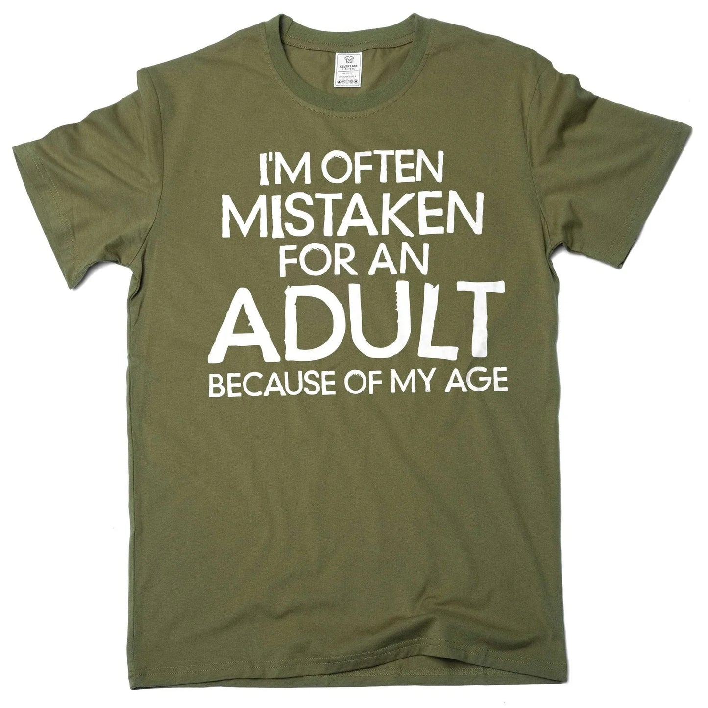 Men's Funny mistaken for an adult T-shirt humorous shirt joke tshirts for him Unisex T-shirt, Sweatshirt, Hoodie, Long Sleeve Tee - T-Shirt, Sweatshirt, Hoodie