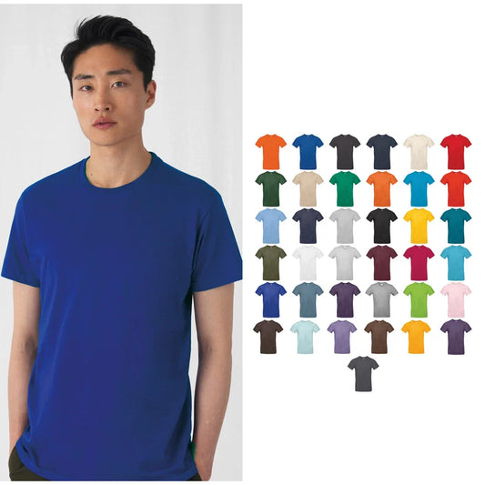 B&C Collection #E190 TU03T - Mens Plain Cotton T-Shirt Mid Weight Straight F (A) Unisex T-shirt, Sweatshirt, Hoodie, Long Sleeve Tee - T-Shirt, Sweatshirt, Hoodie