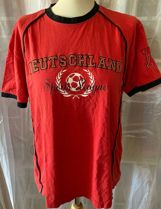 Angelo Litrico T-Shirt Size L Bright Red Germany Sports League Unisex T-shirt, Sweatshirt, Hoodie, Long Sleeve Tee - T-Shirt, Sweatshirt, Hoodie