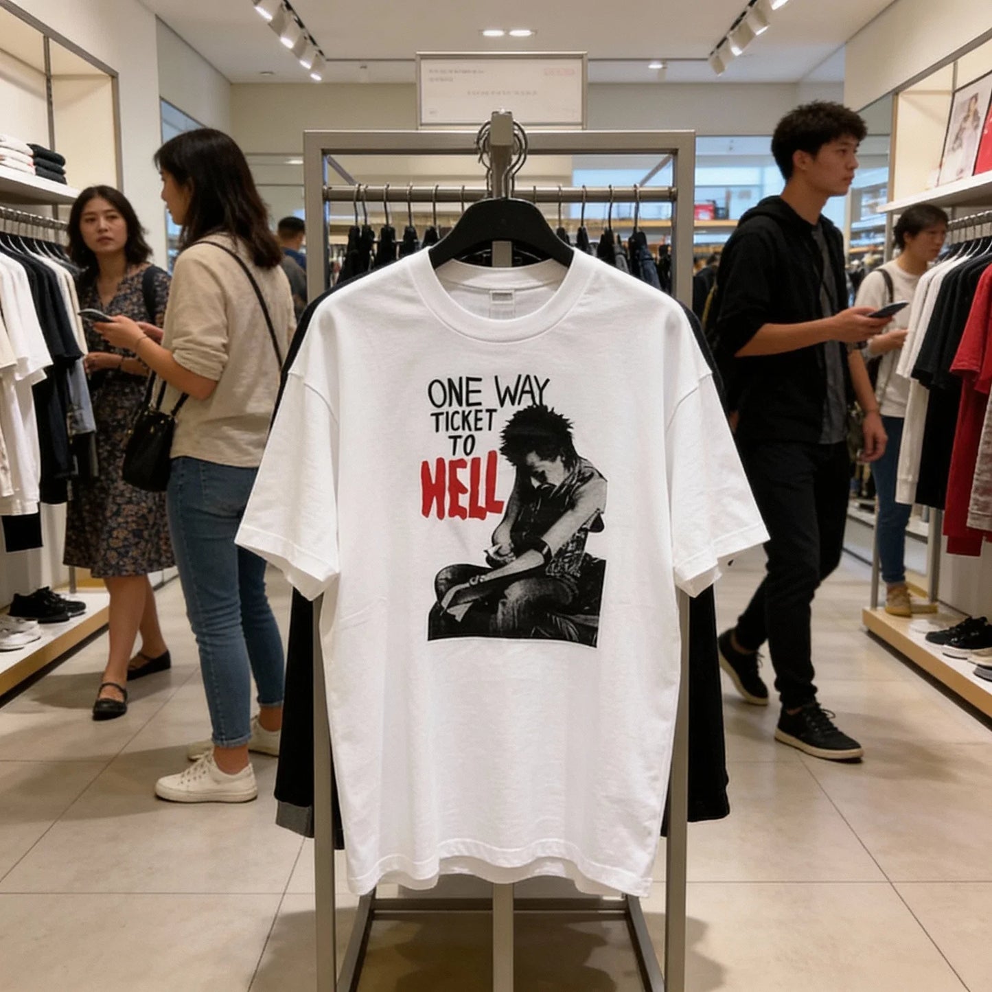 Vintage SID VICIOUS ONE WAY TICKET TO HELL Unisex Tee Gift for fan S-5XL Unisex T-shirt, Sweatshirt, Hoodie, Long Sleeve Tee - T-Shirt, Sweatshirt, Hoodie
