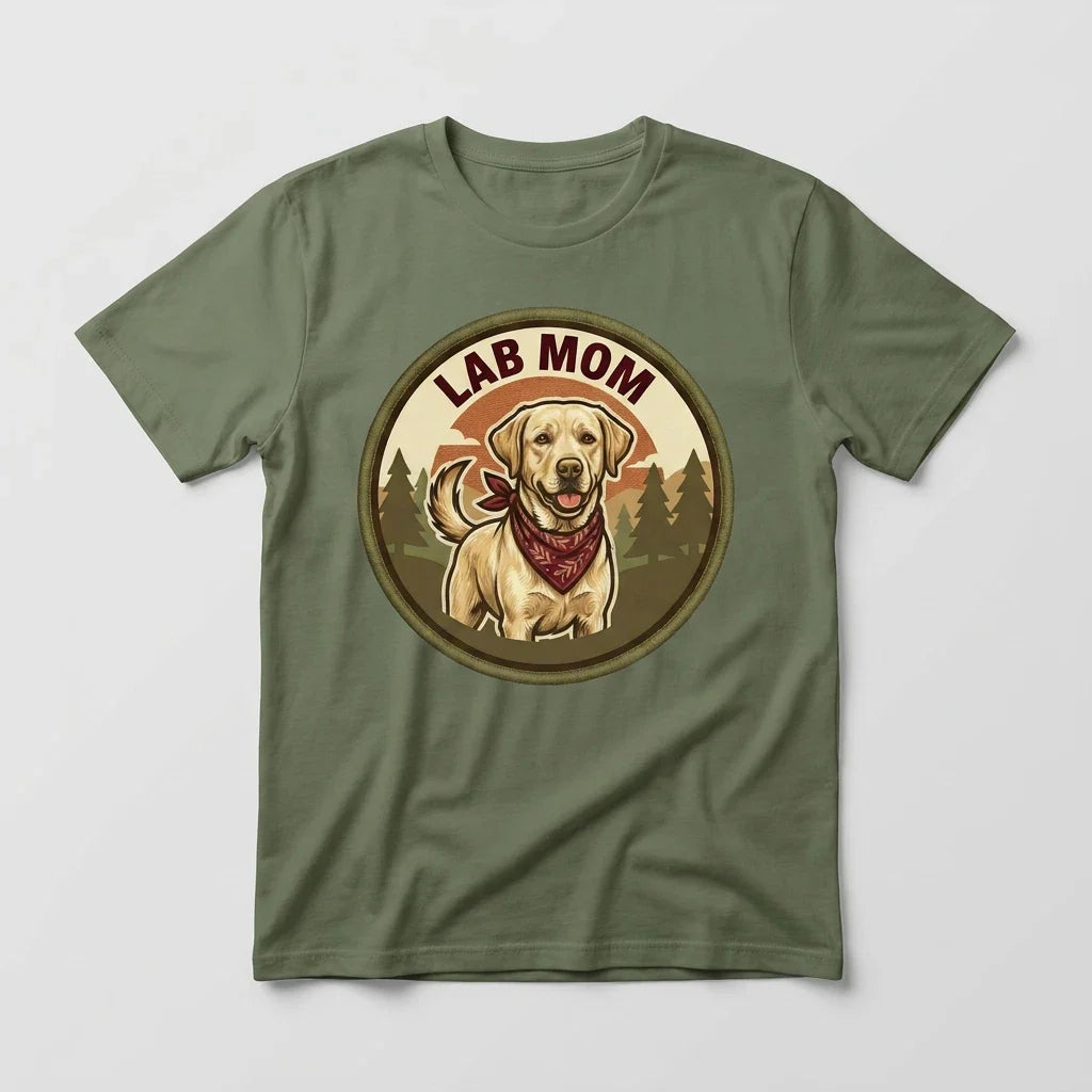 Labrador Mom T-Shirt Lab Dog Gift Women Graphic Tee Mothers Day Retriever Cute Unisex T-shirt, Sweatshirt, Hoodie, Long Sleeve Tee - T-Shirt, Sweatshirt, Hoodie