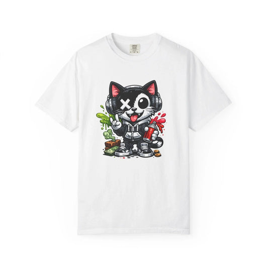 "Graffiti Cat" T-shirt | Street Art Kitty | 4 Colors Unisex T-shirt, Sweatshirt, Hoodie, Long Sleeve Tee - T-Shirt, Sweatshirt, Hoodie
