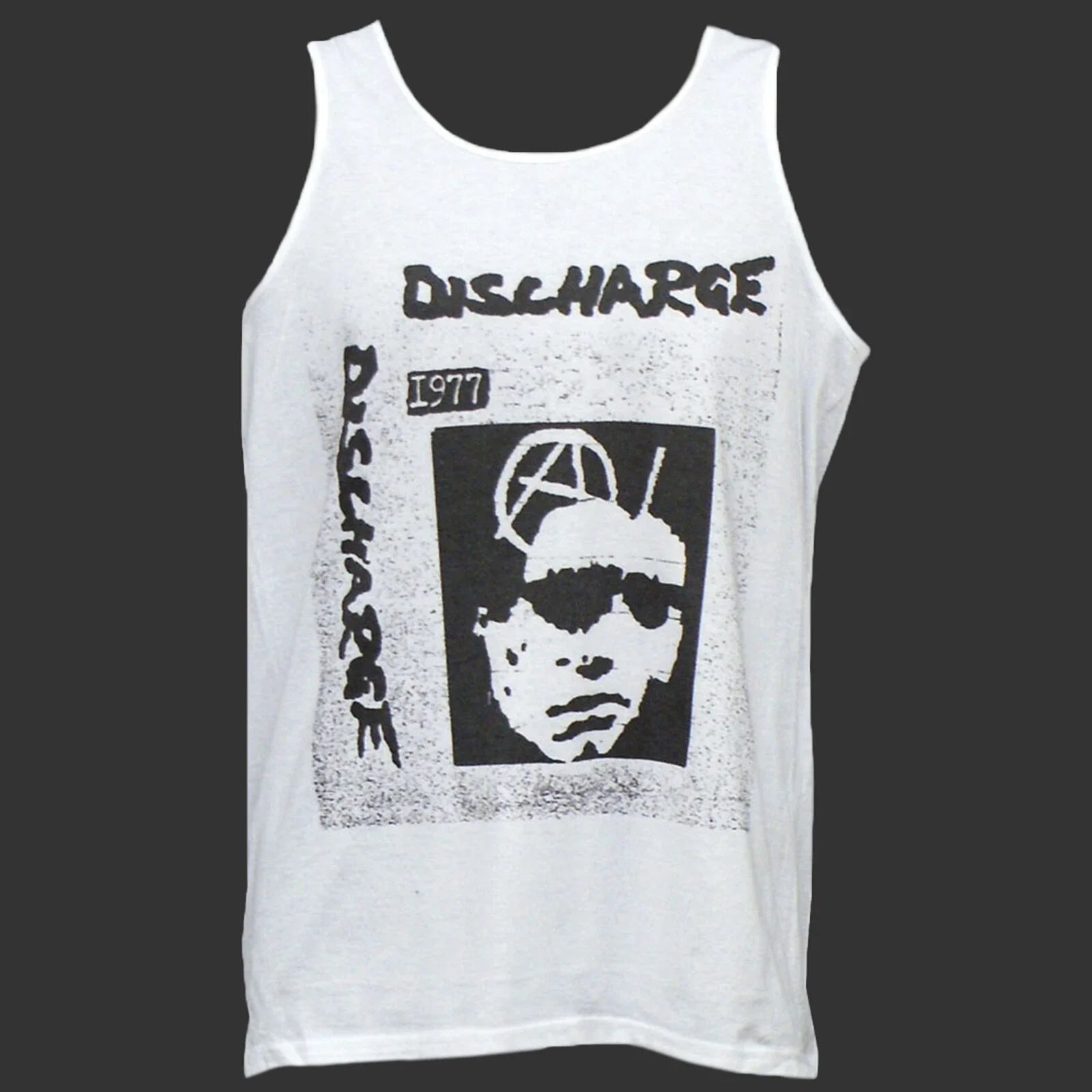 Discharge Hardcore Punk Rock T-SHIRT vest top unisex white S-2XL Unisex T-shirt, Sweatshirt, Hoodie, Long Sleeve Tee - T-Shirt, Sweatshirt, Hoodie