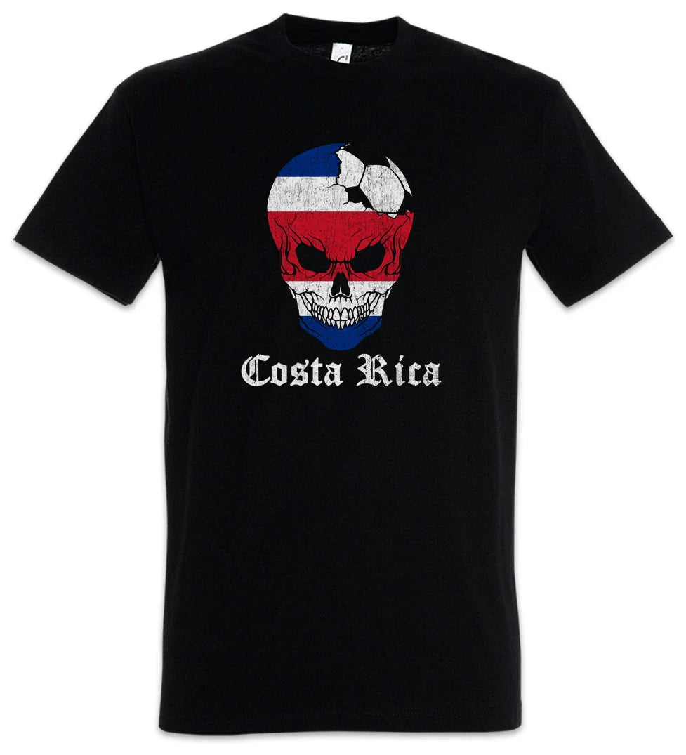 Costa Rica Football Skull I T-Shirt Rican Soccer Flag World Championship Unisex T-shirt, Sweatshirt, Hoodie, Long Sleeve Tee - T-Shirt, Sweatshirt, Hoodie