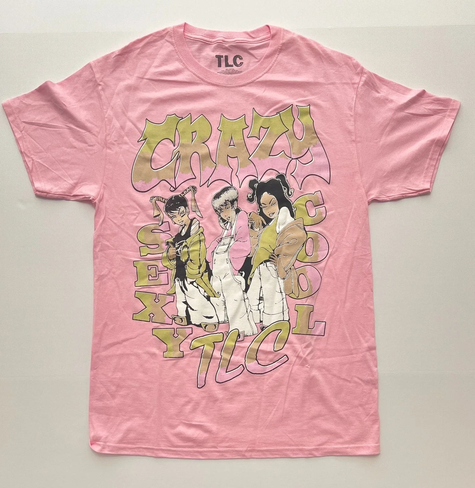 TLC CRAZY SEXY COOL Hip Hop Concert T-shirt Pink Colorway Size Medium Unisex T-shirt, Sweatshirt, Hoodie, Long Sleeve Tee - T-Shirt, Sweatshirt, Hoodie