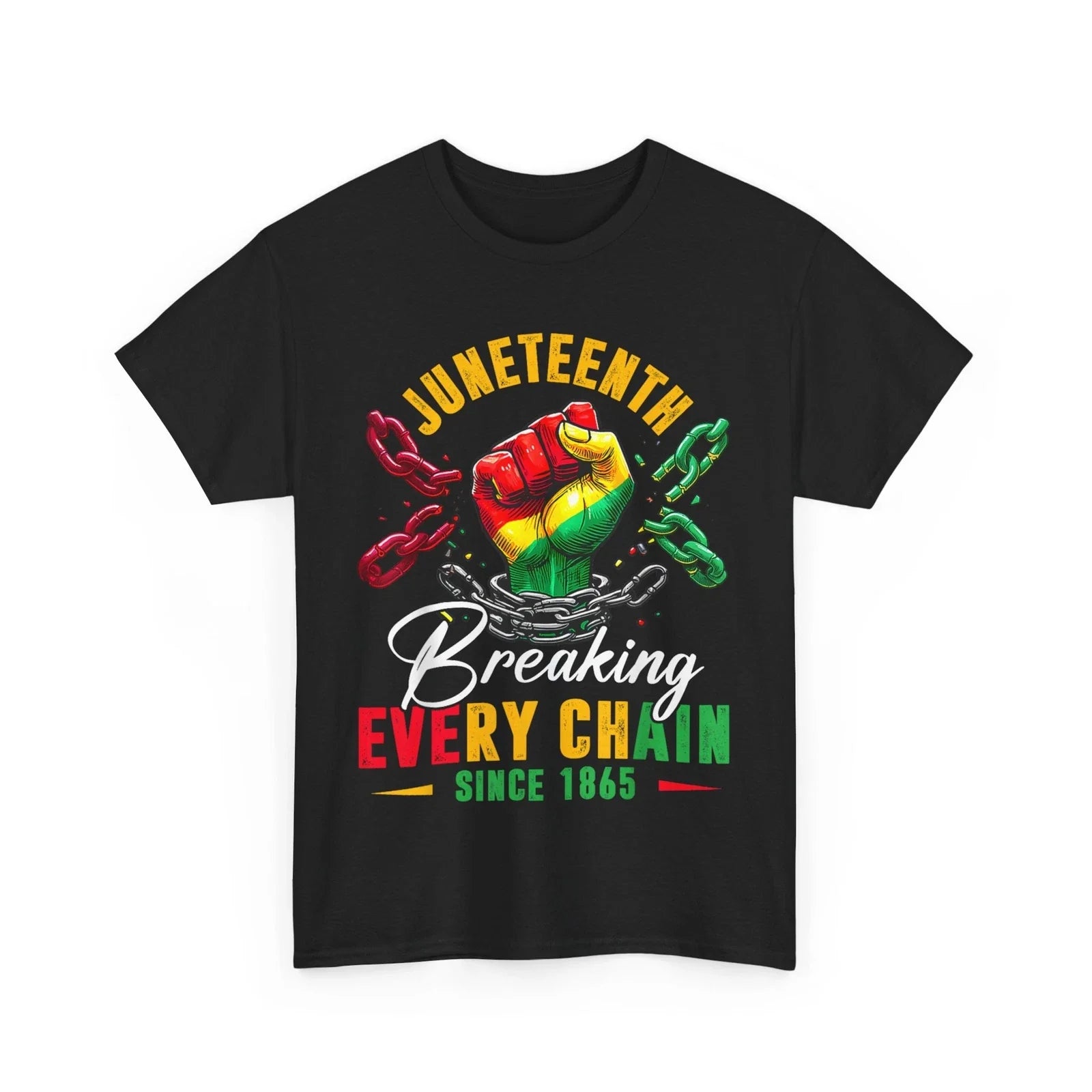 Breaking Every Chain Since 1865 Juneteenth Women Men Freedom T-Shirt Unisex T-shirt, Sweatshirt, Hoodie, Long Sleeve Tee - T-Shirt, Sweatshirt, Hoodie