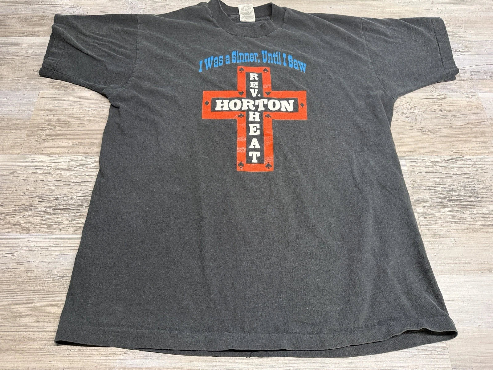 Vintage Reverend Horton Heat Shirt XL I Was A Sinner Punk Rock Mens Rockabilly Unisex T-shirt, Sweatshirt, Hoodie, Long Sleeve Tee - T-Shirt, Sweatshirt, Hoodie