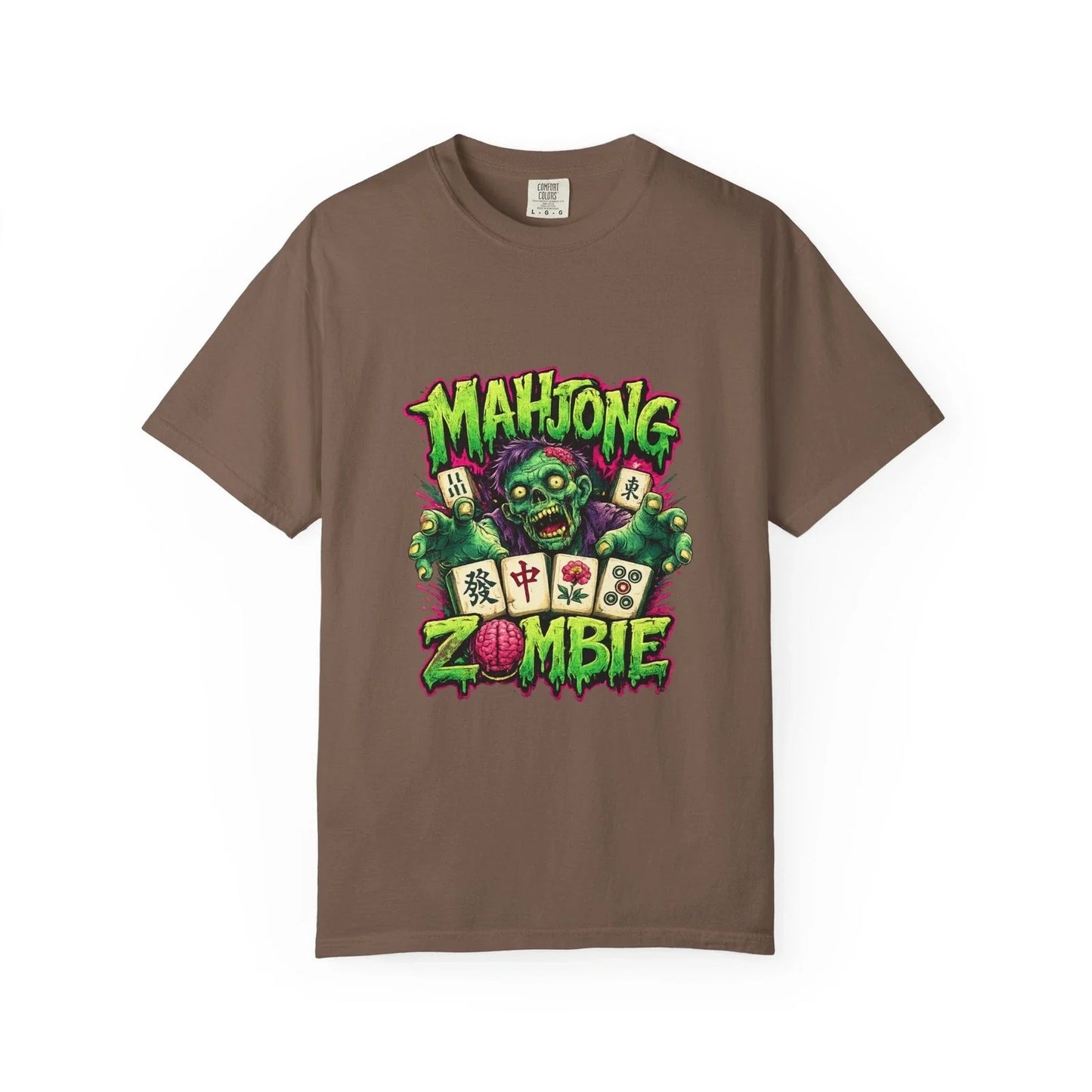 Mahjong Zombie T-shirt | Zombie Mahjong Tiles Graphic Tee Unisex T-shirt, Sweatshirt, Hoodie, Long Sleeve Tee - T-Shirt, Sweatshirt, Hoodie