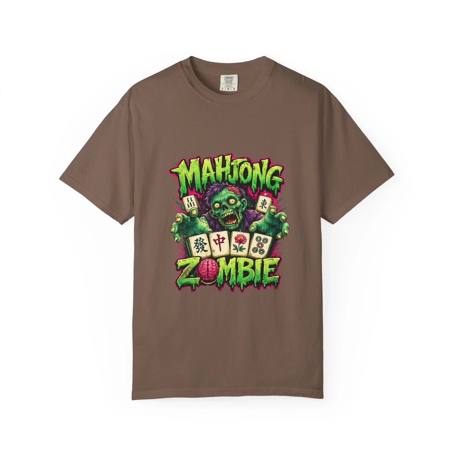 Mahjong Zombie T-shirt | Zombie Mahjong Tiles Graphic Tee Unisex T-shirt, Sweatshirt, Hoodie, Long Sleeve Tee - T-Shirt, Sweatshirt, Hoodie