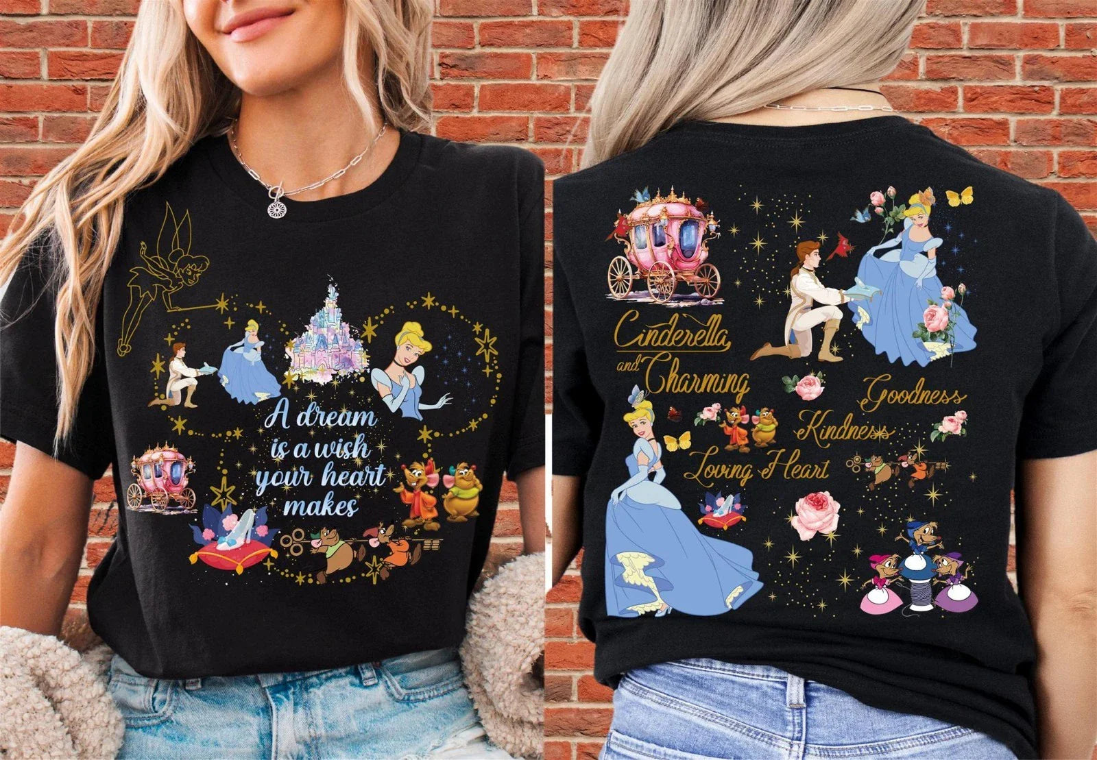 Cinderella and Charming Princess Unisex Hoodie Tshirt Men Women Unisex N530-2 Unisex T-shirt, Sweatshirt, Hoodie, Long Sleeve Tee - T-Shirt, Sweatshirt, Hoodie