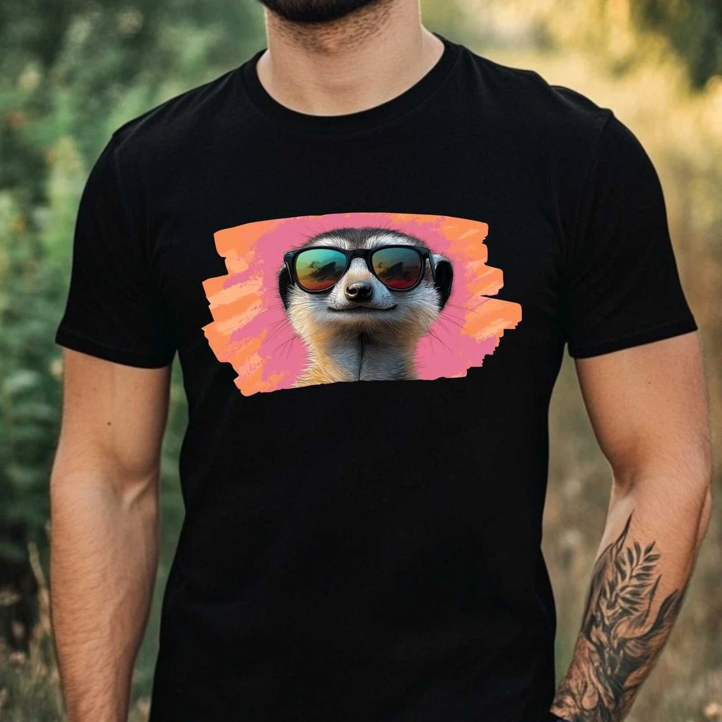 Men's Meerkat Sunglasses Print Cotton T-Shirt Size XS to 5XL Unisex T-shirt, Sweatshirt, Hoodie, Long Sleeve Tee - T-Shirt, Sweatshirt, Hoodie