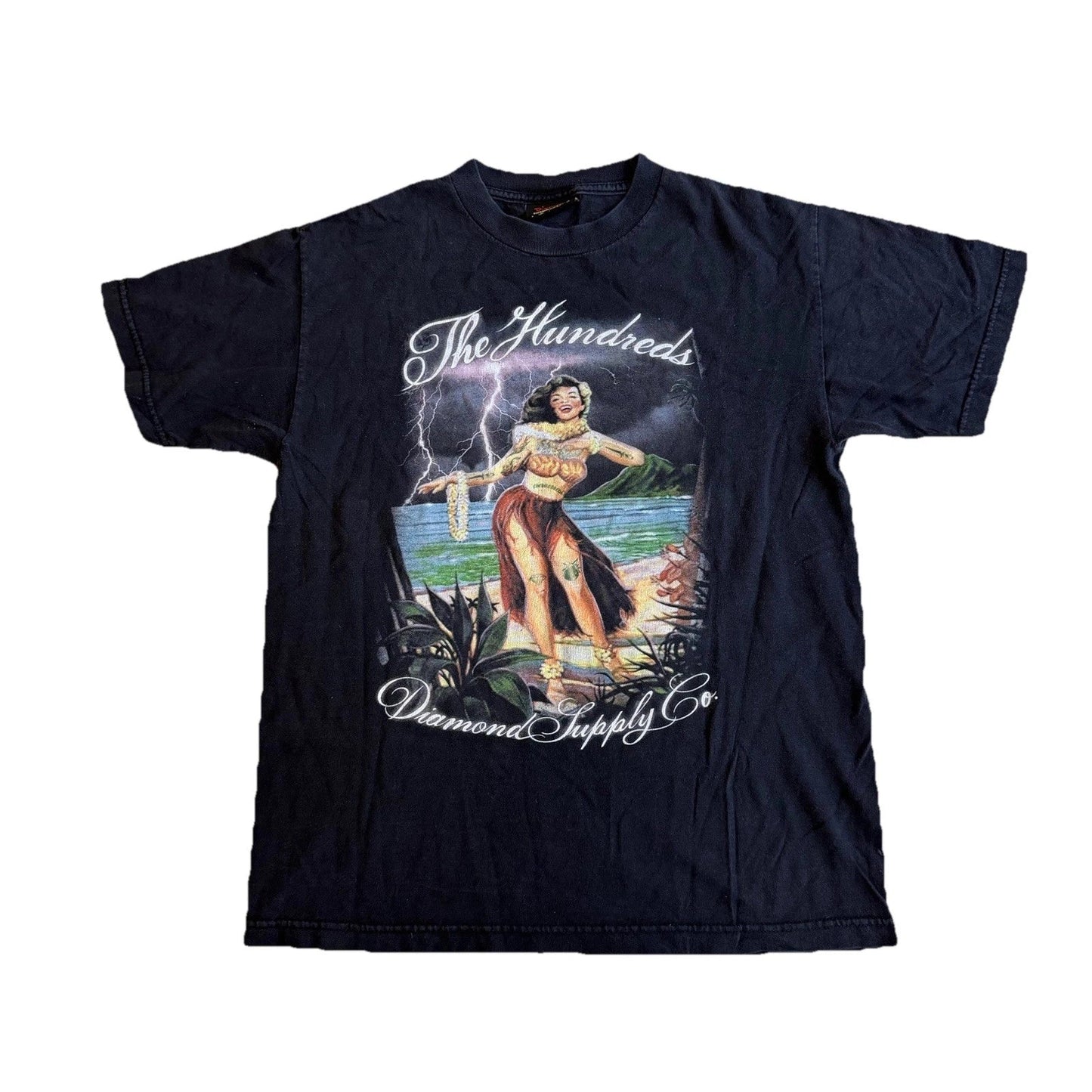 Y2K The Hundreds x Diamond Supply Co Hula Girl Skateboard Shirt Sz Medium Black Unisex T-shirt, Sweatshirt, Hoodie, Long Sleeve Tee - T-Shirt, Sweatshirt, Hoodie