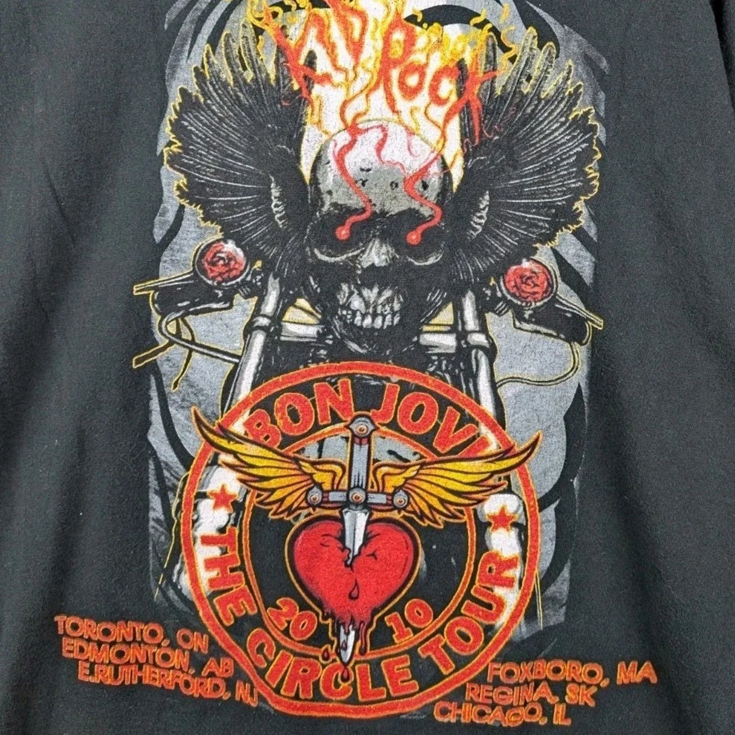 Bon Jovi Kid Rock Y2K Skull Angel Wing Grunge Goth Tour Shirt XXL Rock Band Art Unisex T-shirt, Sweatshirt, Hoodie, Long Sleeve Tee - T-Shirt, Sweatshirt, Hoodie