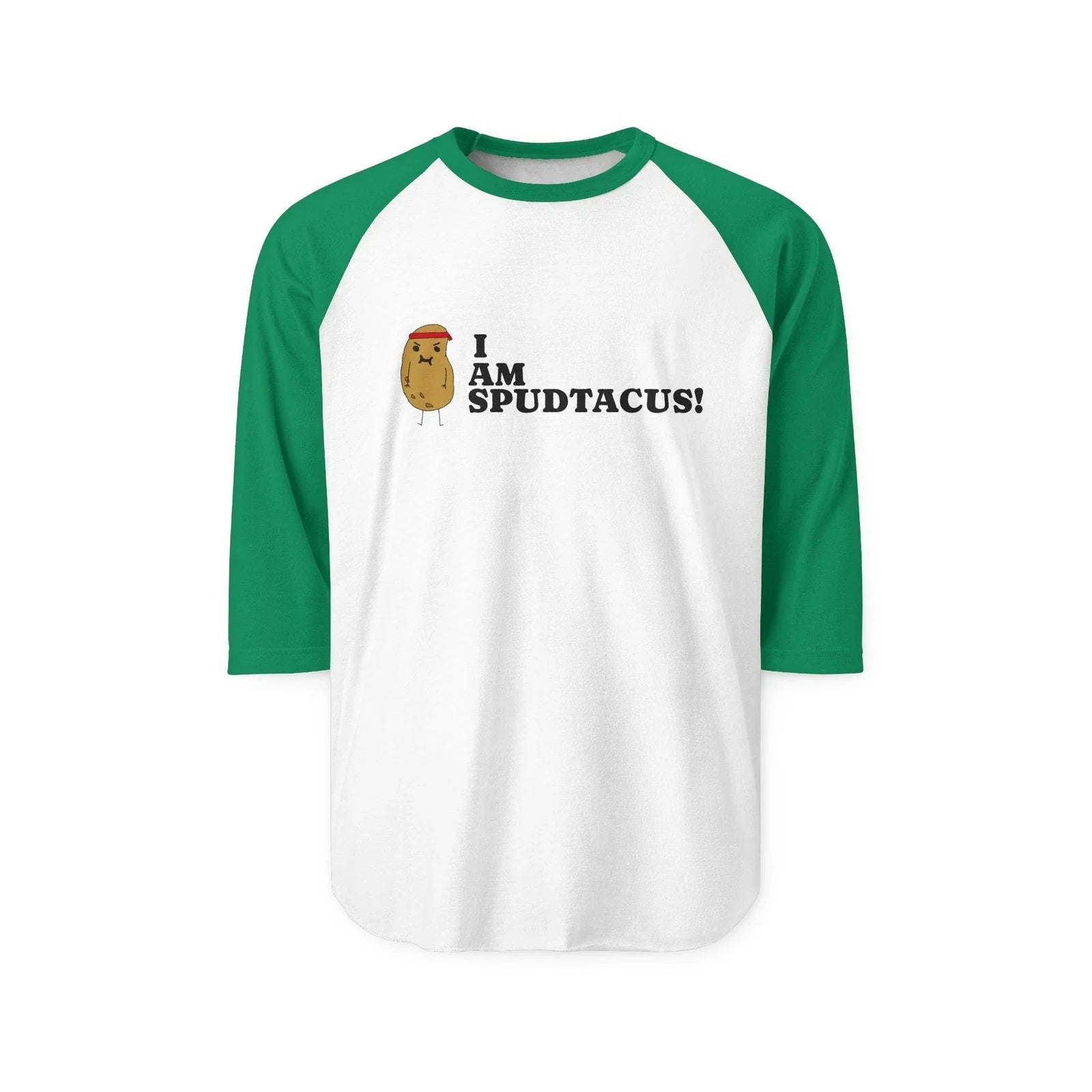 I Am Spudtacus Potato Graphic Raglan Shirt | Funny Design Unisex T-shirt, Sweatshirt, Hoodie, Long Sleeve Tee - T-Shirt, Sweatshirt, Hoodie