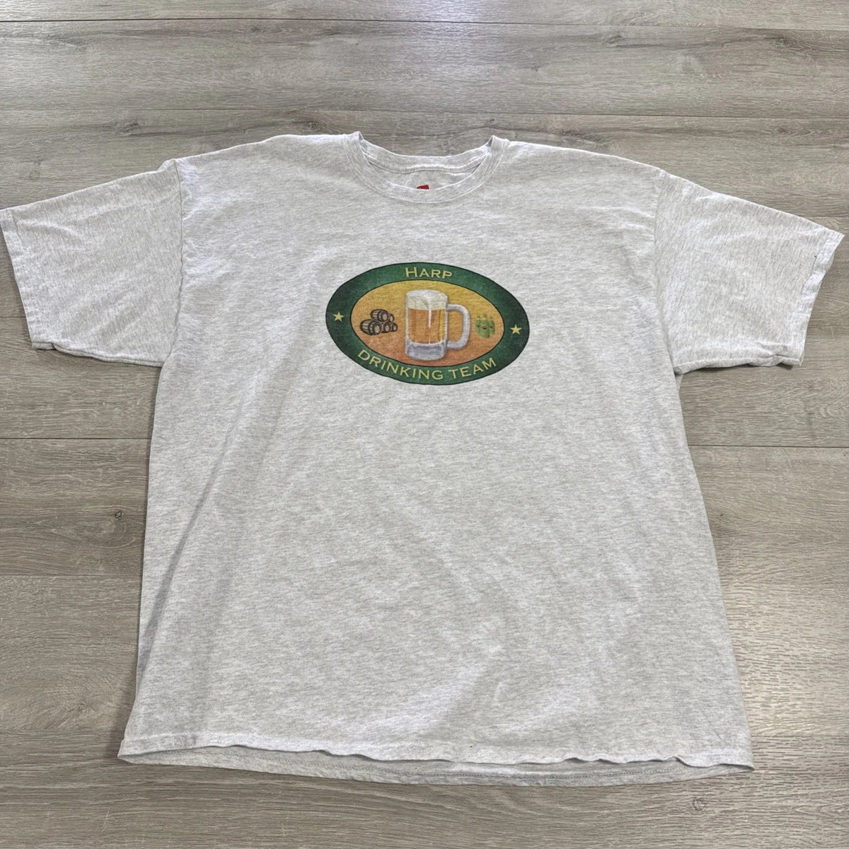 Harp Lager Drinking Team Beer Graphic Gray Men's 2XL - Adult & Kids T-Shirts, Sweatshirts & Hoodies apparel design preview 1
