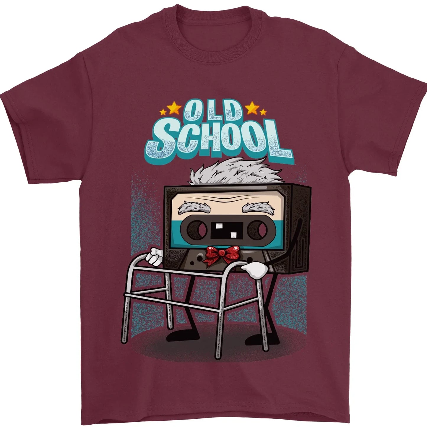 Old School 80s Music Cassette Retro 90s Mens T-Shirt 100% Cotton Unisex T-shirt, Sweatshirt, Hoodie, Long Sleeve Tee - T-Shirt, Sweatshirt, Hoodie