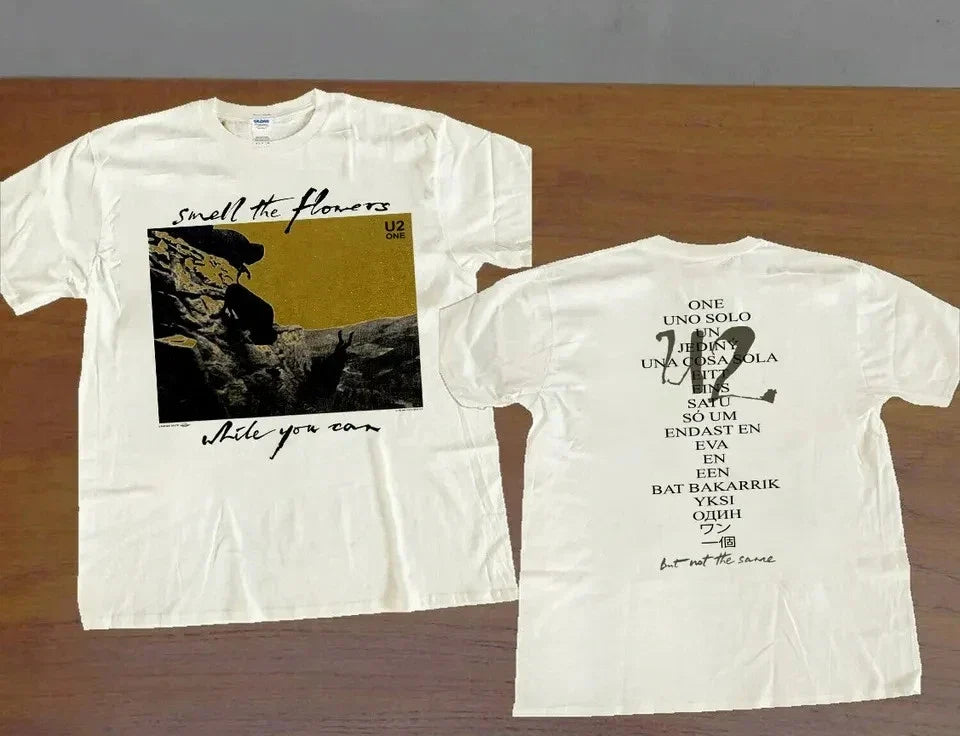 U2 One Smell The Flowers 1992 Tour Concert T-Shirt Unisex T-shirt, Sweatshirt, Hoodie, Long Sleeve Tee - T-Shirt, Sweatshirt, Hoodie