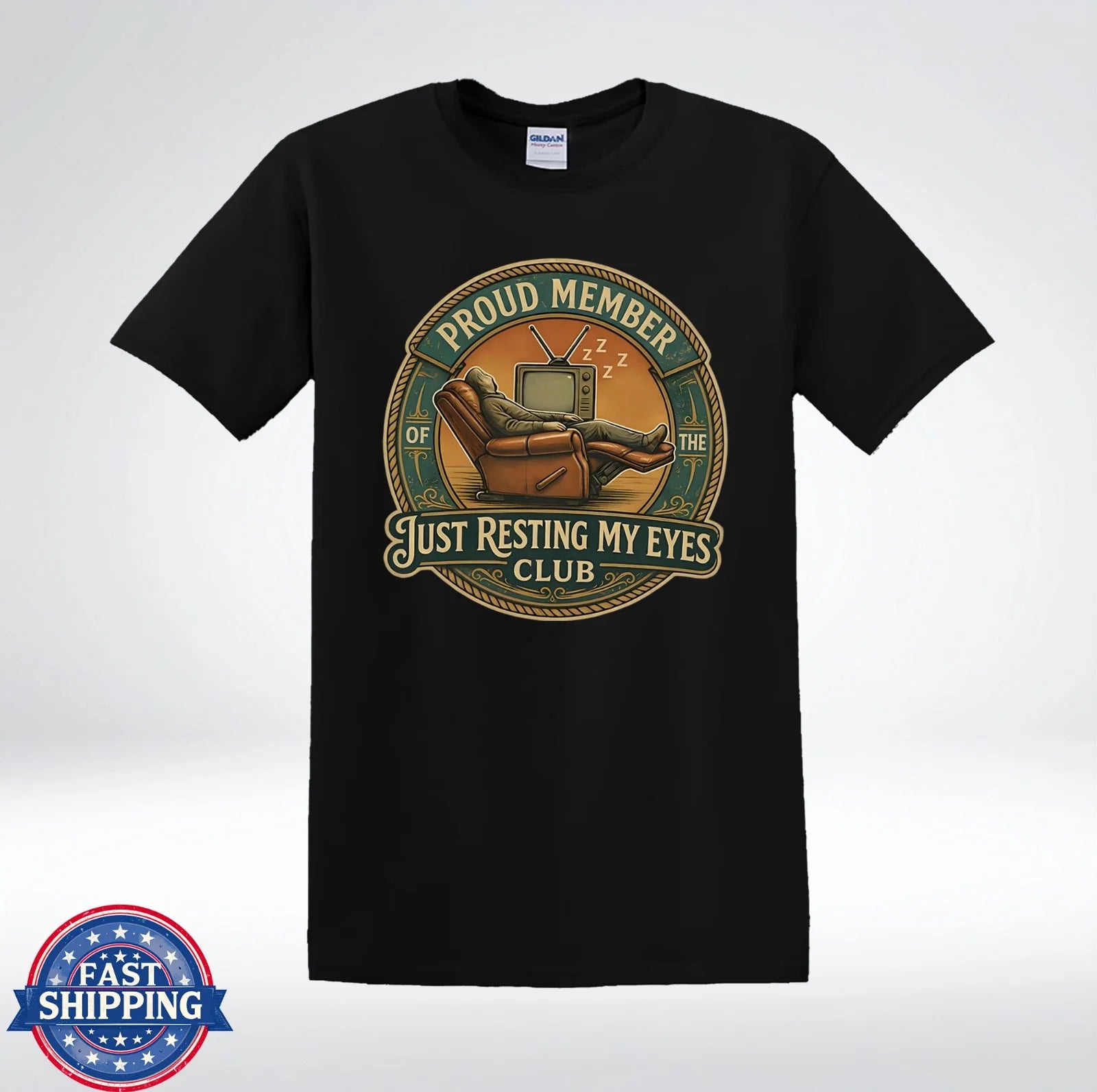 Just Resting My Eyes Club Funny Sleeping Humor Graphic T-Shirt Unisex T-shirt, Sweatshirt, Hoodie, Long Sleeve Tee - T-Shirt, Sweatshirt, Hoodie