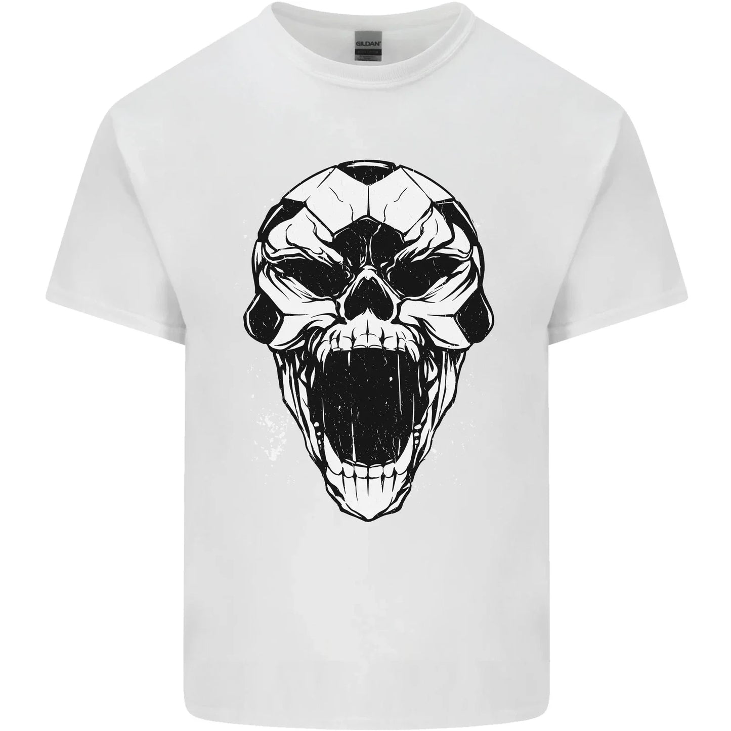 A Football Skull Soccer Footy Mens Cotton T-Shirt Tee Top Unisex T-shirt, Sweatshirt, Hoodie, Long Sleeve Tee - T-Shirt, Sweatshirt, Hoodie
