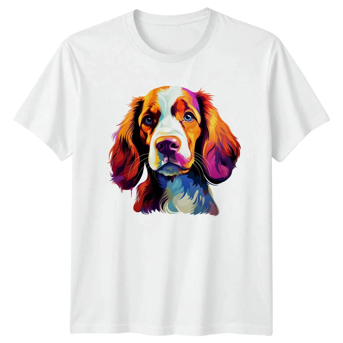 Colorful Spaniel Dog Face T-Shirt Pet Lover Gift For Him And Her Unisex T-shirt, Sweatshirt, Hoodie, Long Sleeve Tee - T-Shirt, Sweatshirt, Hoodie
