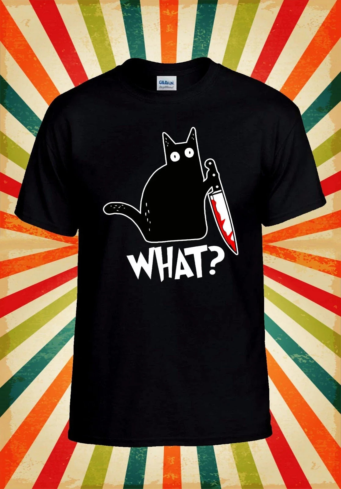 What Killer Black Cat Knife Funny Men Women Unisex Baseball T Shirt Top 2887 Unisex T-shirt, Sweatshirt, Hoodie, Long Sleeve Tee - T-Shirt, Sweatshirt, Hoodie