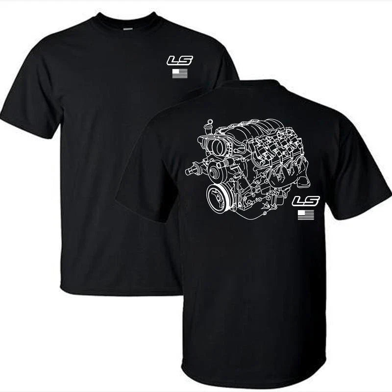 LS Engines Graphic T-Shirt/Hoodie Chevy Racing Shirt Menswear Top Made In USA Unisex T-shirt, Sweatshirt, Hoodie, Long Sleeve Tee - T-Shirt, Sweatshirt, Hoodie