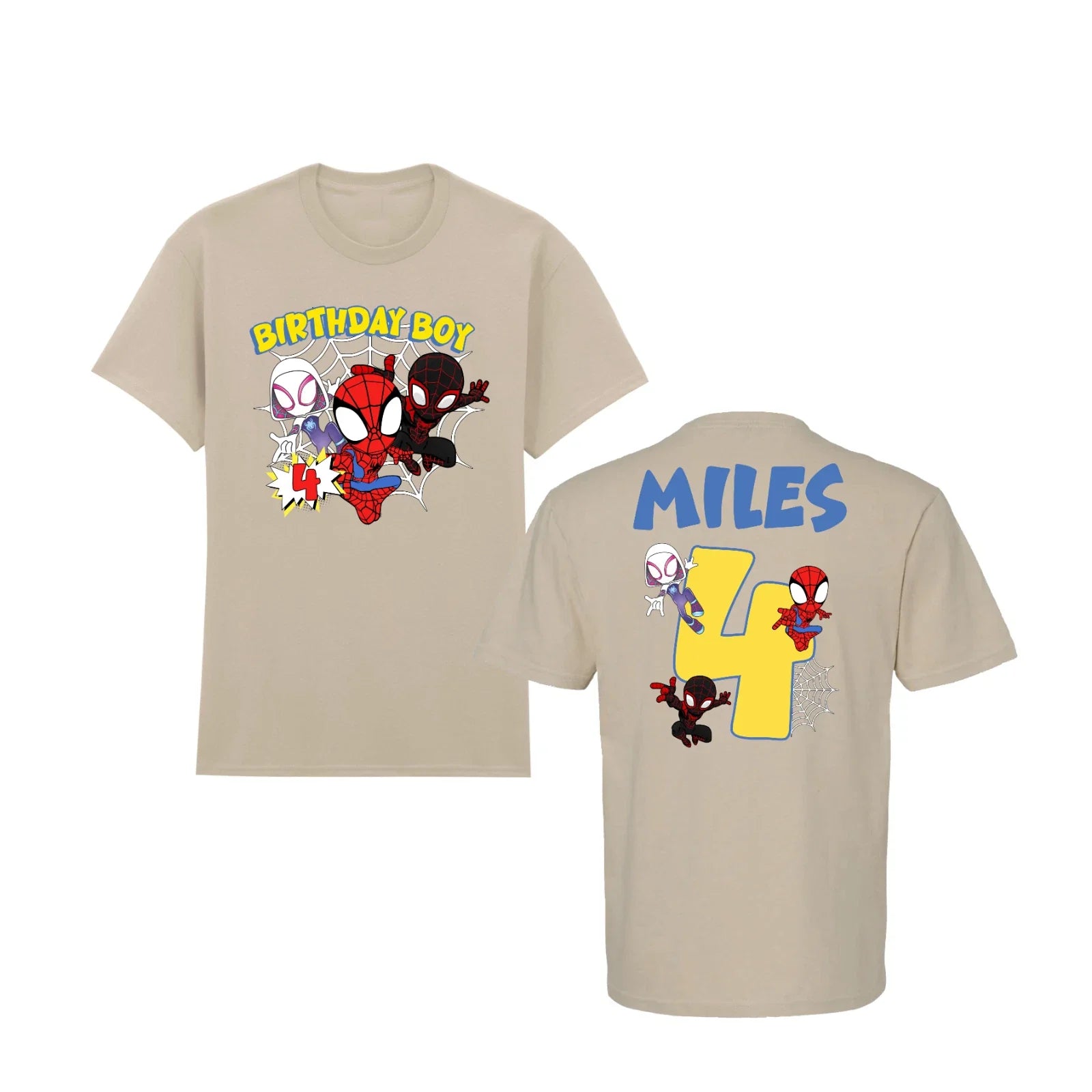 Custom Spidey Birthday Boy T-Shirt, Superhero Boy Shirt, Spiderman Party Tee Unisex T-shirt, Sweatshirt, Hoodie, Long Sleeve Tee - T-Shirt, Sweatshirt, Hoodie