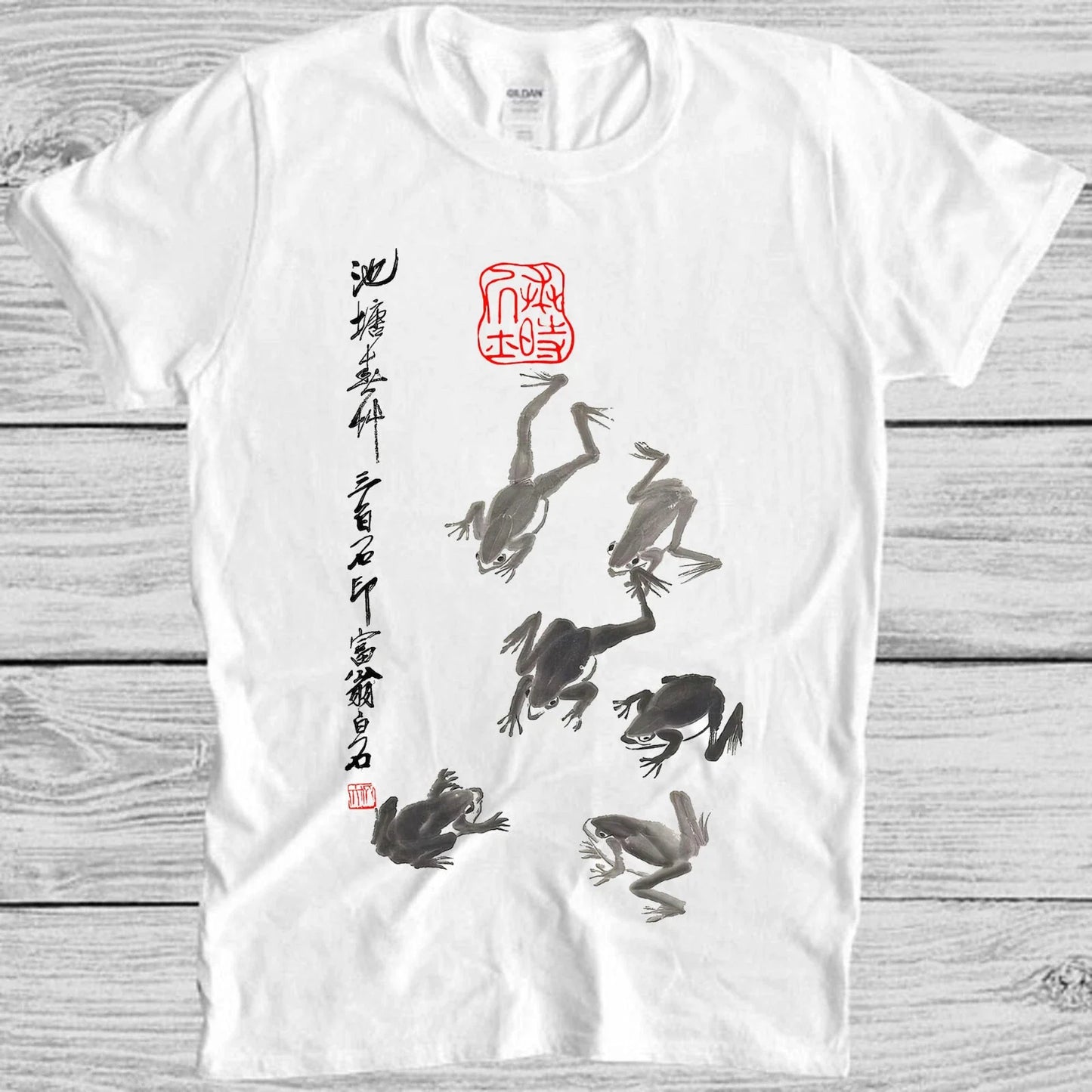 Matsumoto Hoji Frog Flying Frogs Japanese Art Painting Painter Tee T Shirt M1085 Unisex T-shirt, Sweatshirt, Hoodie, Long Sleeve Tee - T-Shirt, Sweatshirt, Hoodie