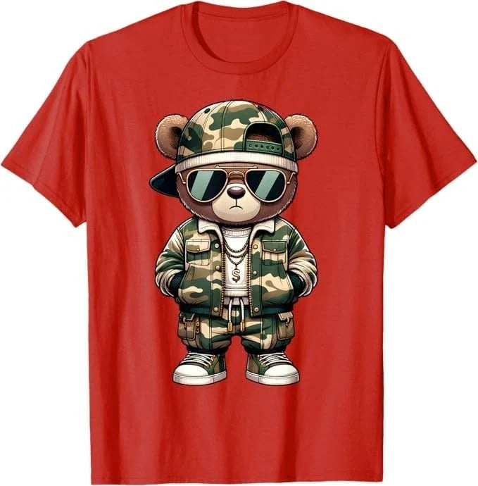 Camo Hip Hop Teddy Bear Camouflage Gangsta Streetwear Hustle T-Shirt Unisex T-shirt, Sweatshirt, Hoodie, Long Sleeve Tee - T-Shirt, Sweatshirt, Hoodie