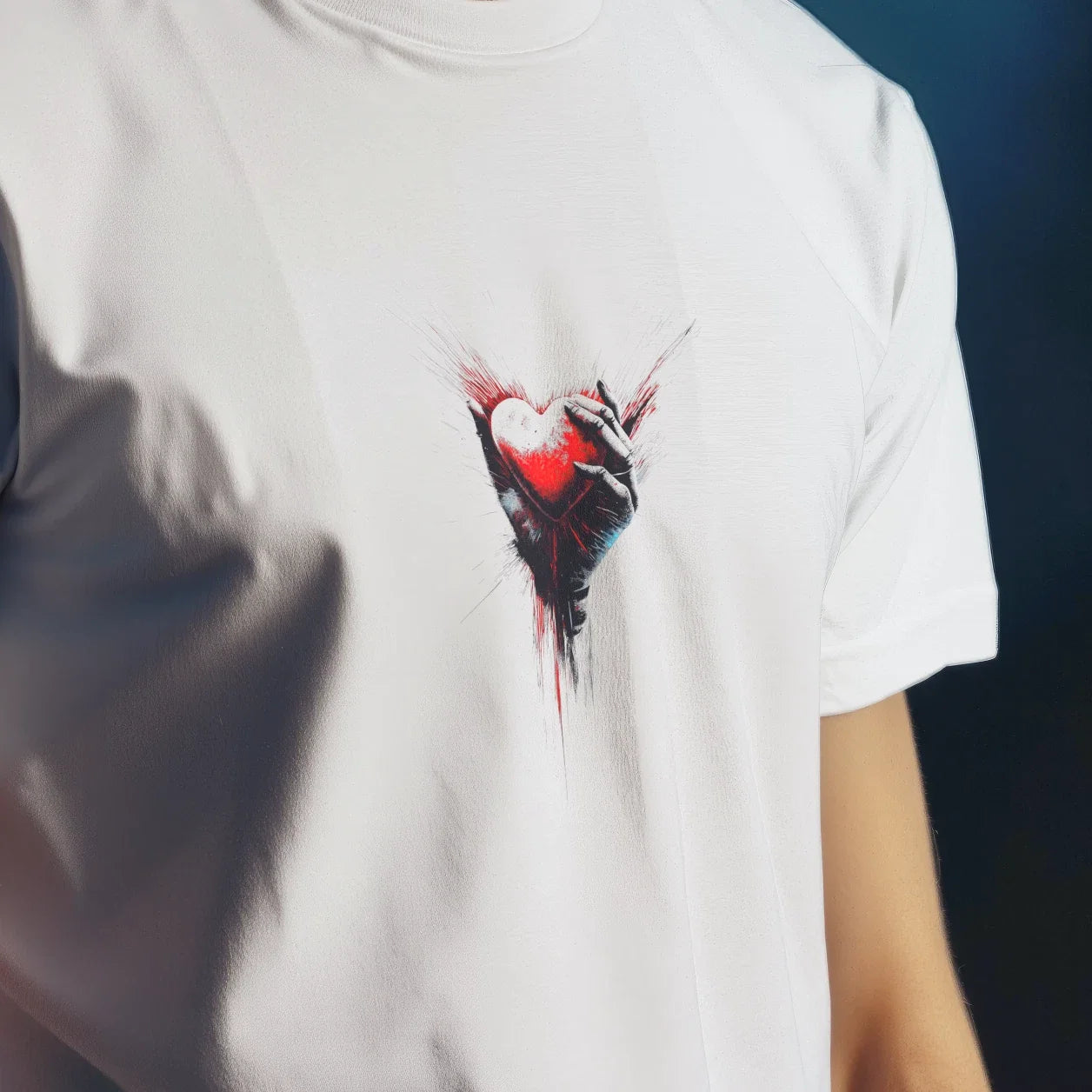 Dead Heart Unisex Tee, Red Paint Strokes Streetwear Shirt Unisex T-shirt, Sweatshirt, Hoodie, Long Sleeve Tee - T-Shirt, Sweatshirt, Hoodie