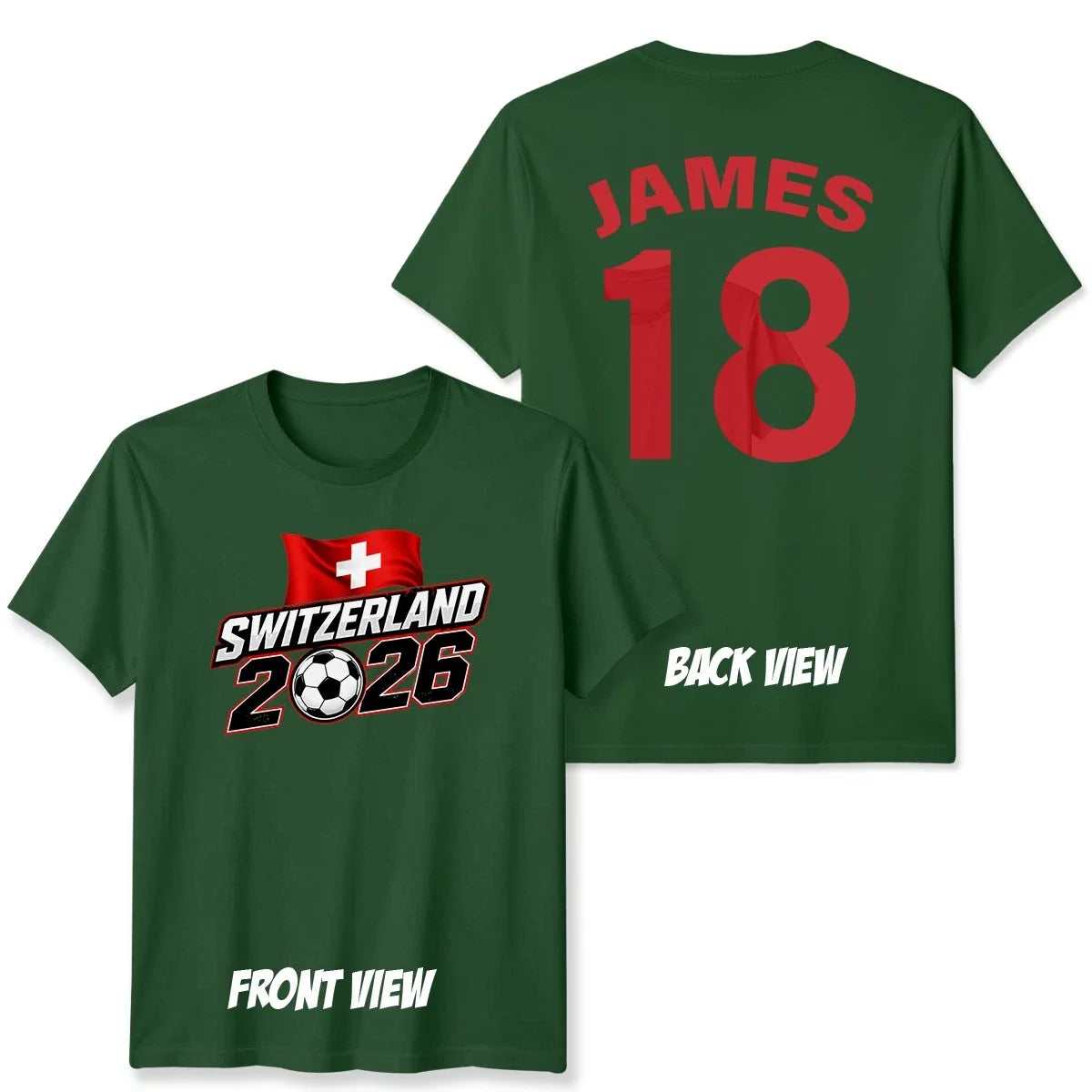 Switzerland Personalized Custom Name And Number Unisex T Shirt Football Top Unisex T-shirt, Sweatshirt, Hoodie, Long Sleeve Tee - T-Shirt, Sweatshirt, Hoodie