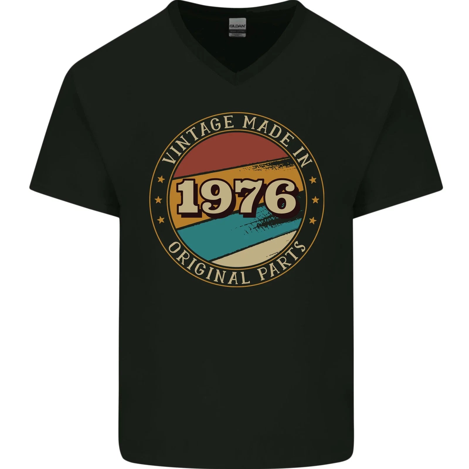 50th Birthday Vintage Made In 1976 Mens V-Neck Cotton T-Shirt Unisex T-shirt, Sweatshirt, Hoodie, Long Sleeve Tee - T-Shirt, Sweatshirt, Hoodie