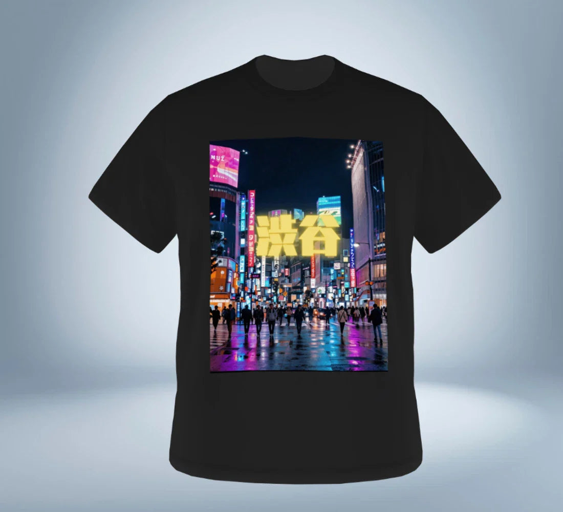 Tokyo Neon City Graphic T-Shirt Ver.3 Shibuya Original Tokyo Treasures Japan Unisex T-shirt, Sweatshirt, Hoodie, Long Sleeve Tee - T-Shirt, Sweatshirt, Hoodie