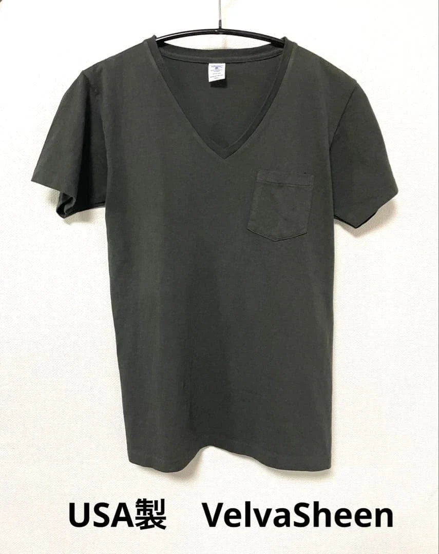 Velva Sheen USA V-Neck Pocket T-Shirt Black Fade Size S Unisex T-shirt, Sweatshirt, Hoodie, Long Sleeve Tee - T-Shirt, Sweatshirt, Hoodie